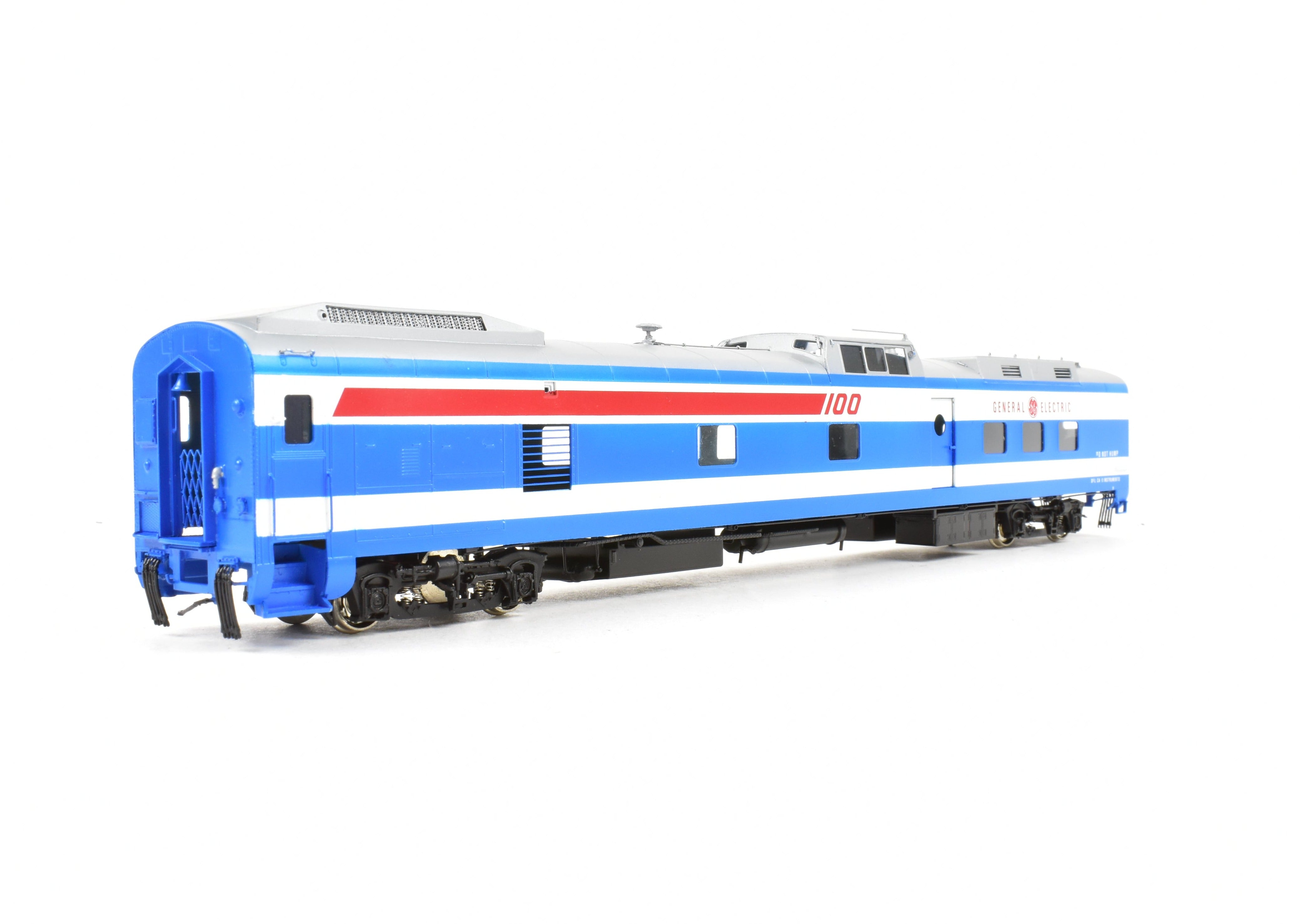 HO Scale Brass Model Train - Overland Models Inc. General Electric Test Car #100 with Factory Paint, Ideal for Model Train Enthusiasts