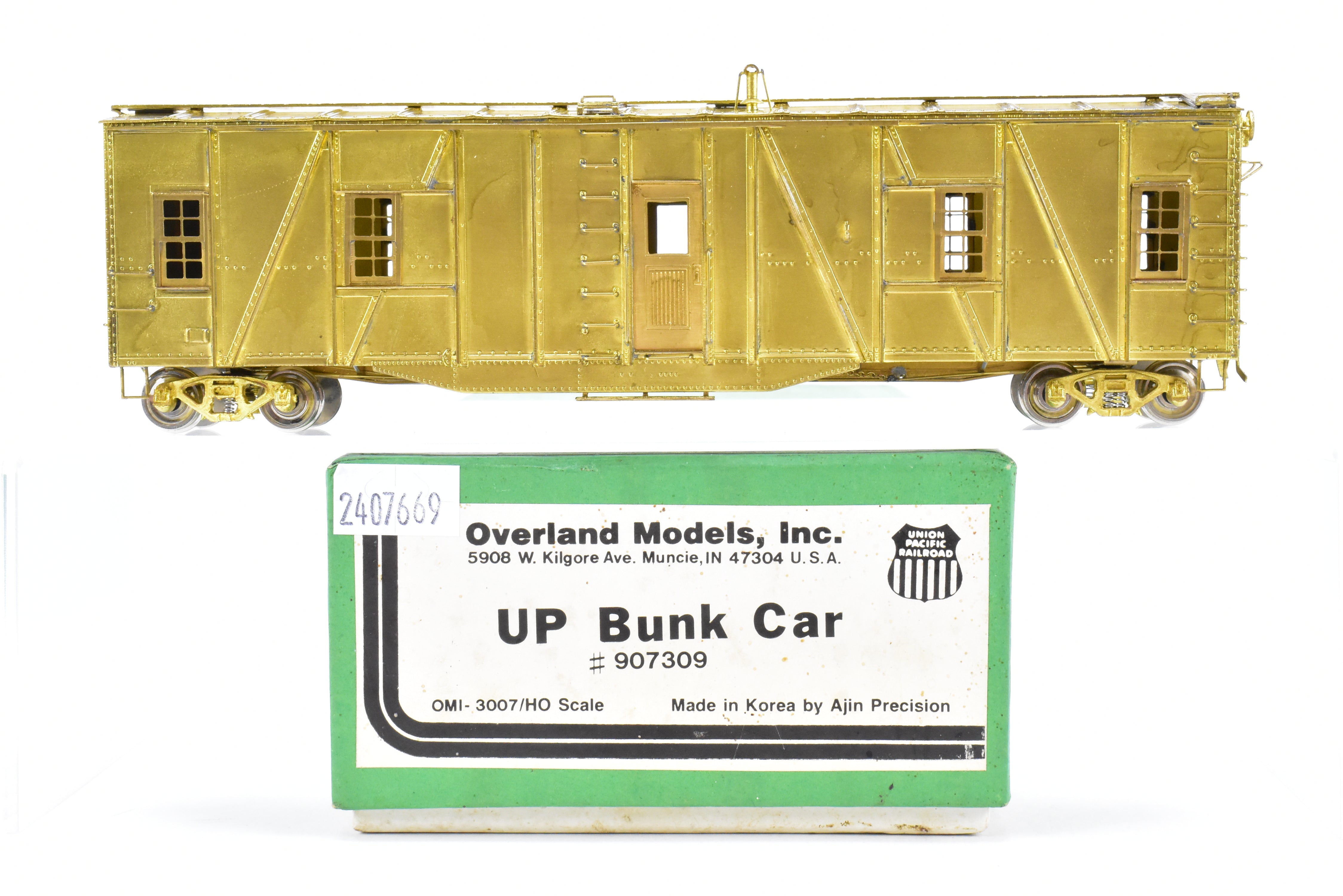HO Scale Brass Model Bunk Car by Overland Models, Inc. for Union Pacific - Model #907309