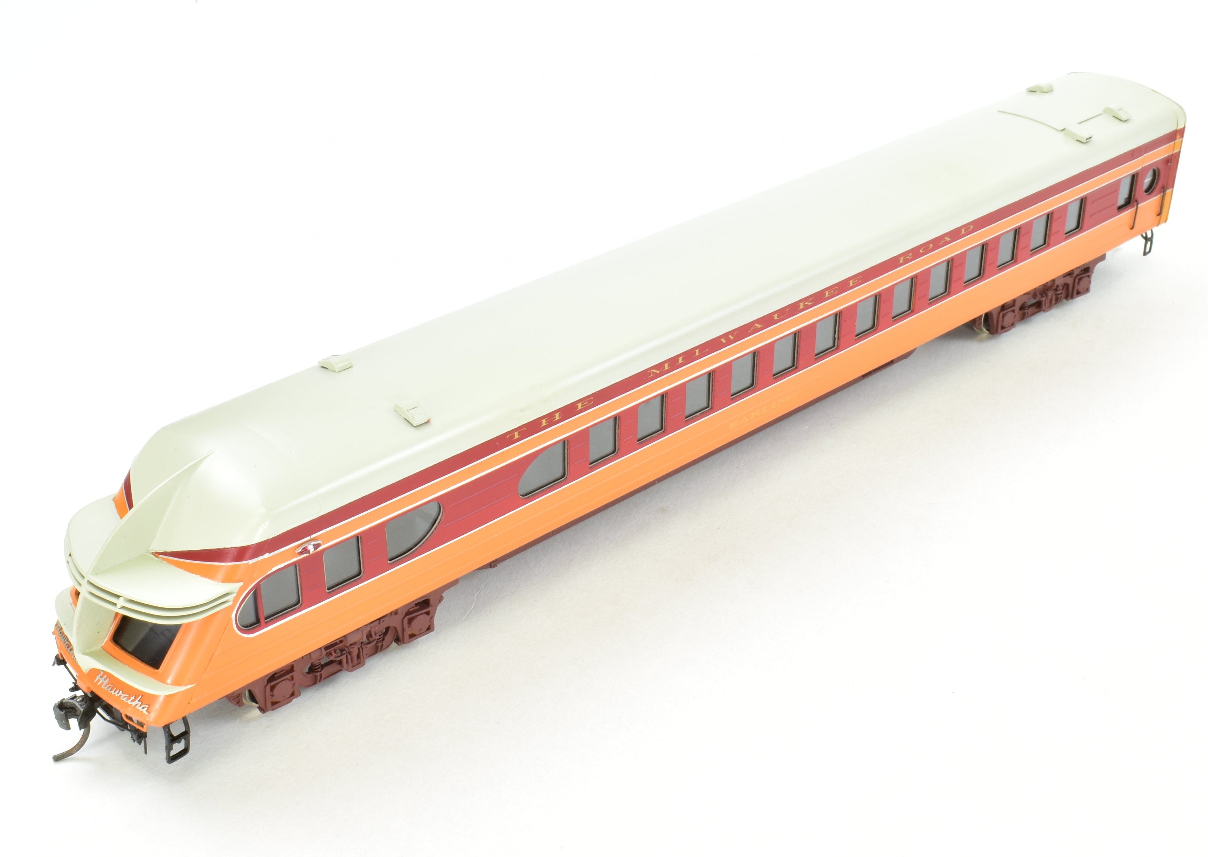 HO Scale Brass Model Train Set - Precision Scale Co. Milwaukee Road 1939 Hiawatha 9 - Car Factory - Painted Set