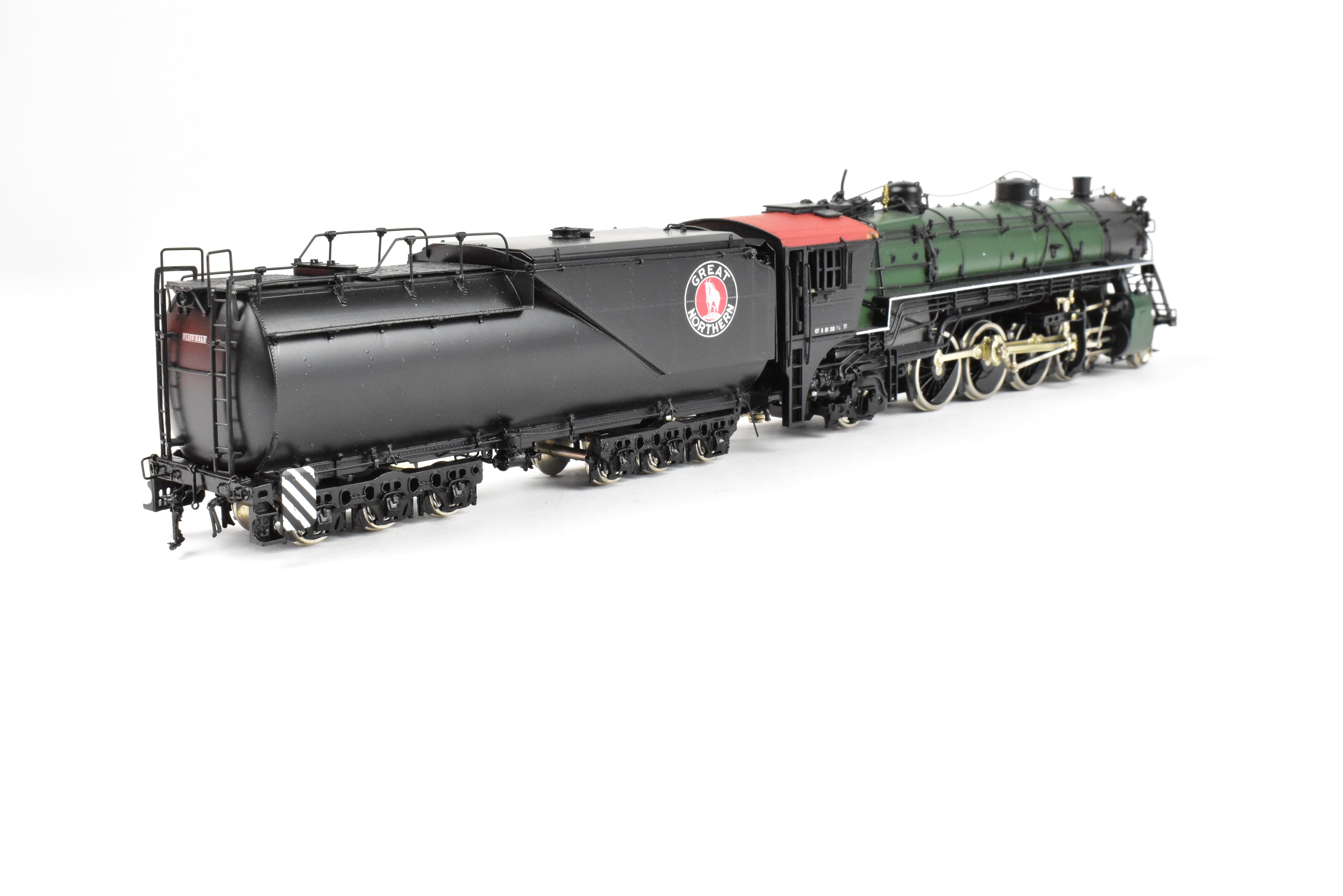 HO Scale Brass Model Train - Precision Scale Co. (PSC) Great Northern Class O - 7 with Vestibule Cab 2 - 8 - 2 Freight Locomotive