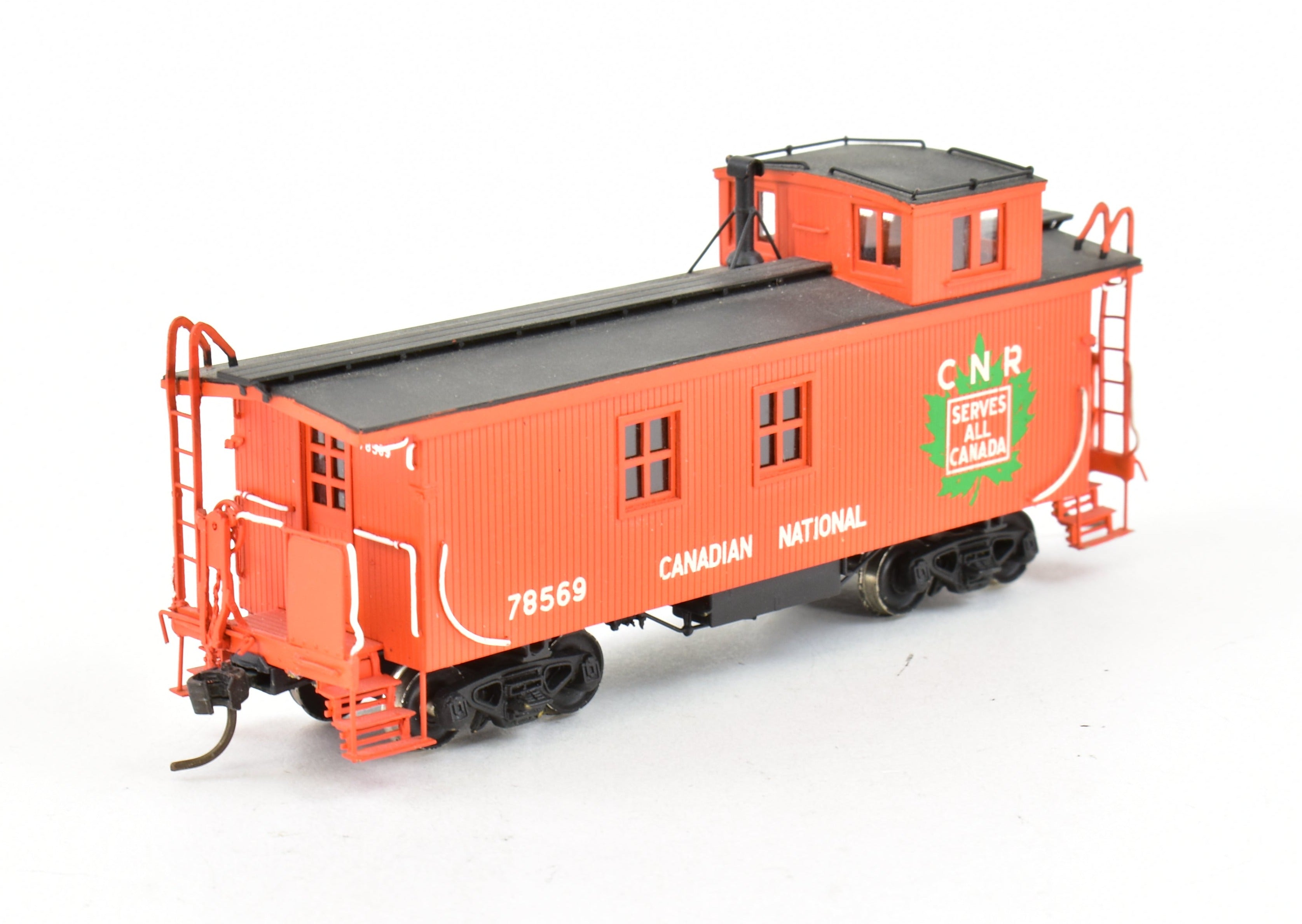 HO Scale Brass Van Hobbies Canadian National Railway Custom-Painted Wood Scribed Caboose