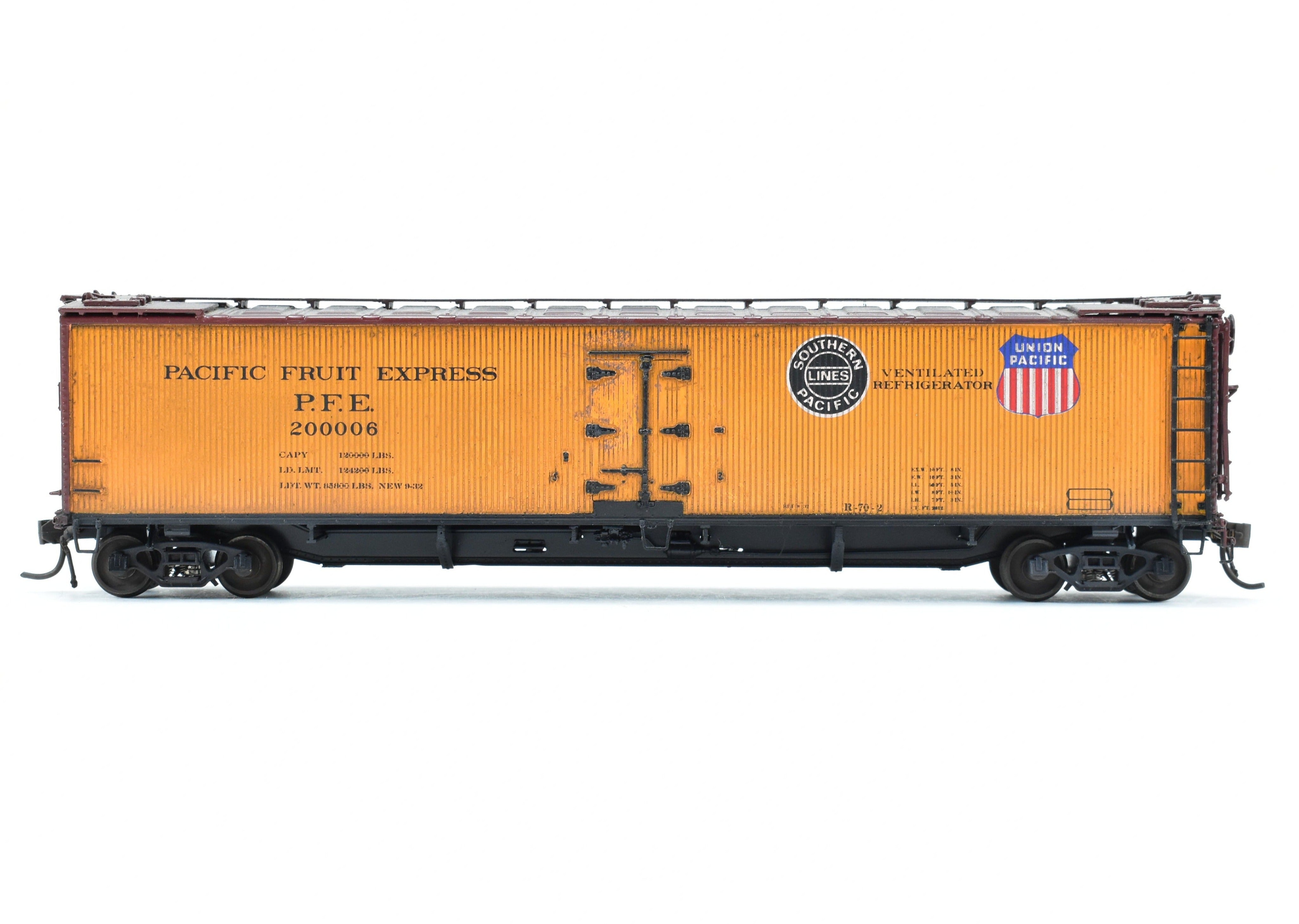 HO Brass Precision Scale Co. 52' R-70-2 Ice Refrigerator Car FP 200006 Weathered