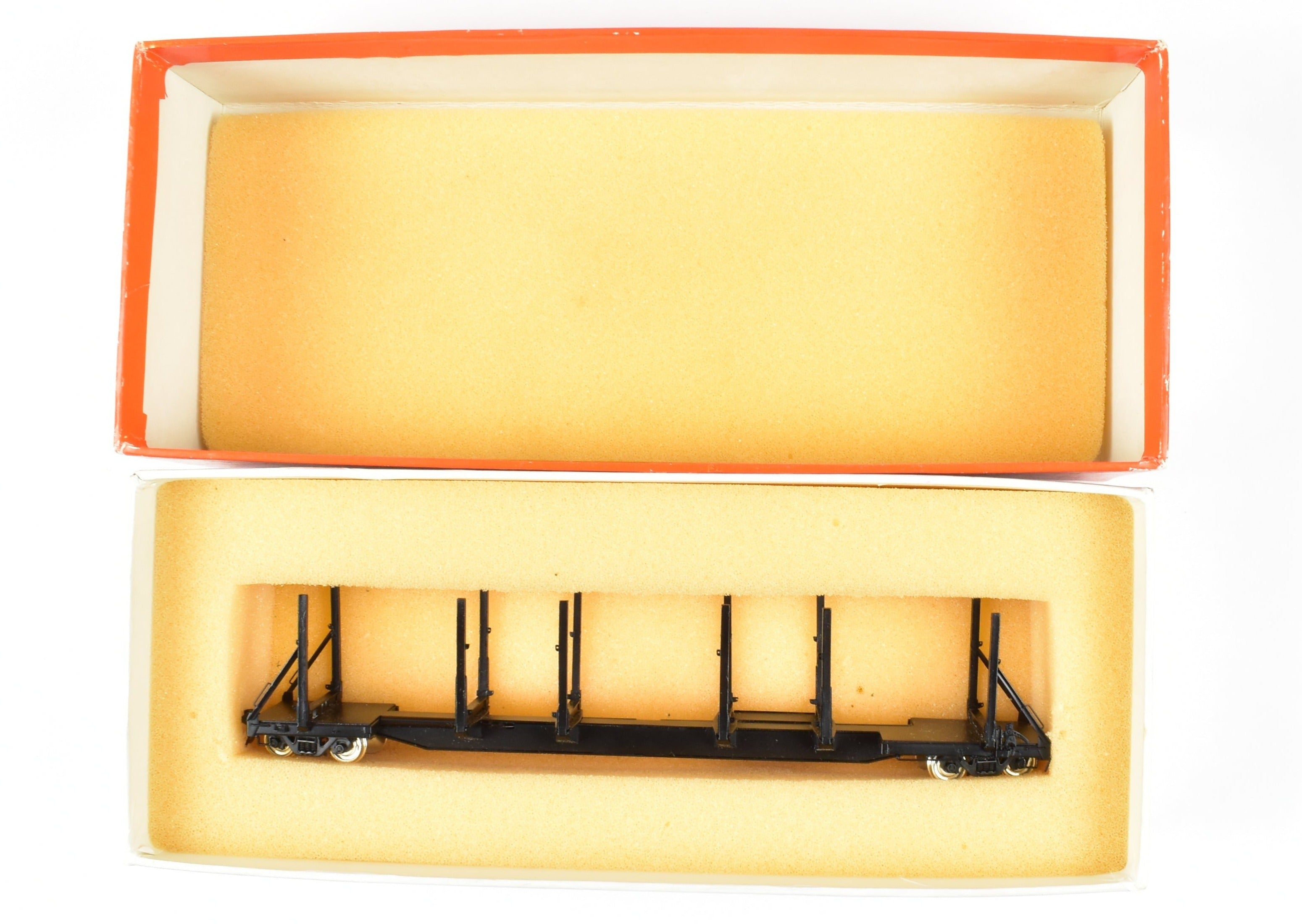 HO Brass Precision Scale Co. 100-Ton Black Log Car FP - Various Roads