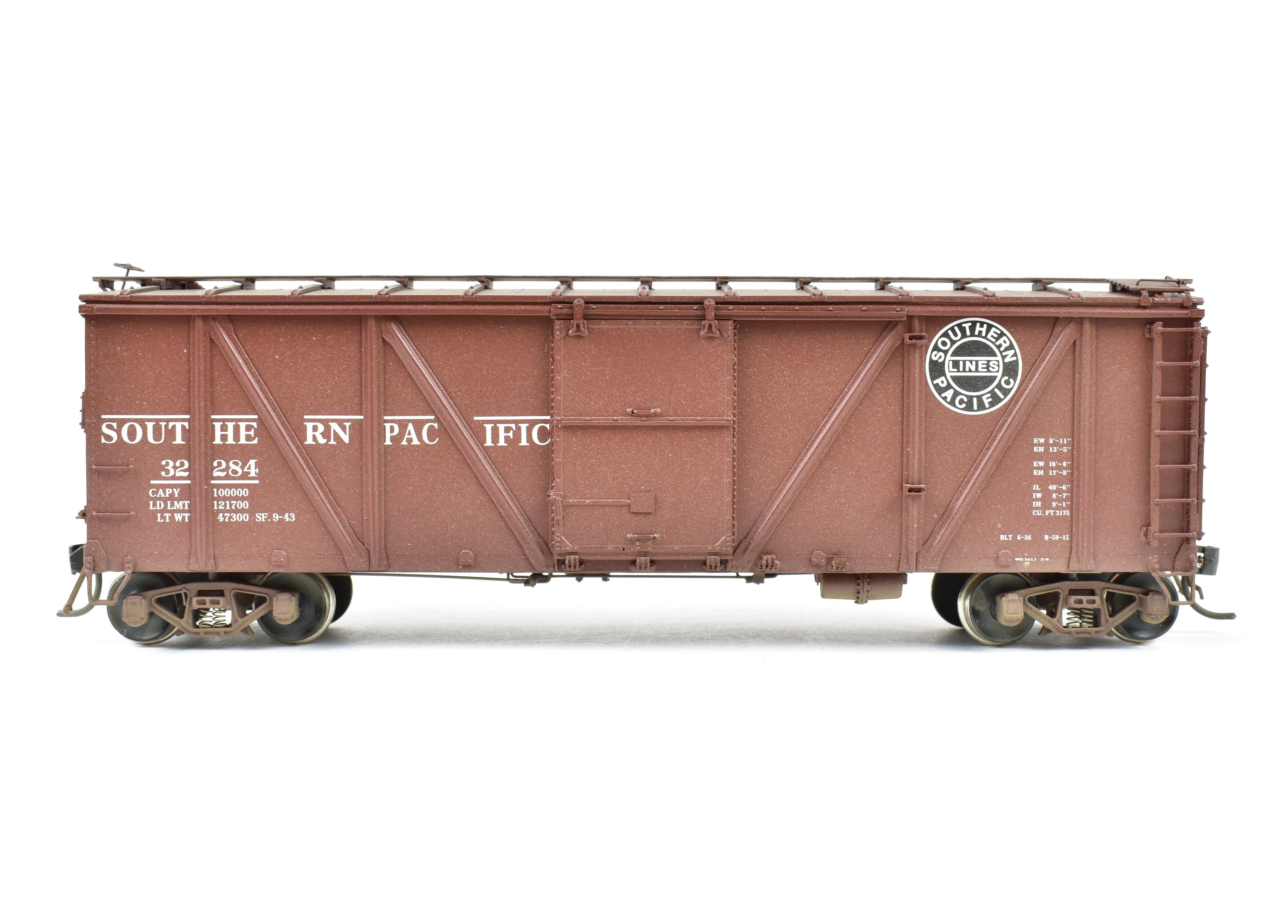 Weathered HO Brass Southern Pacific Class B - 50 - 15 Box Car FP #32284 by Challenger Imports