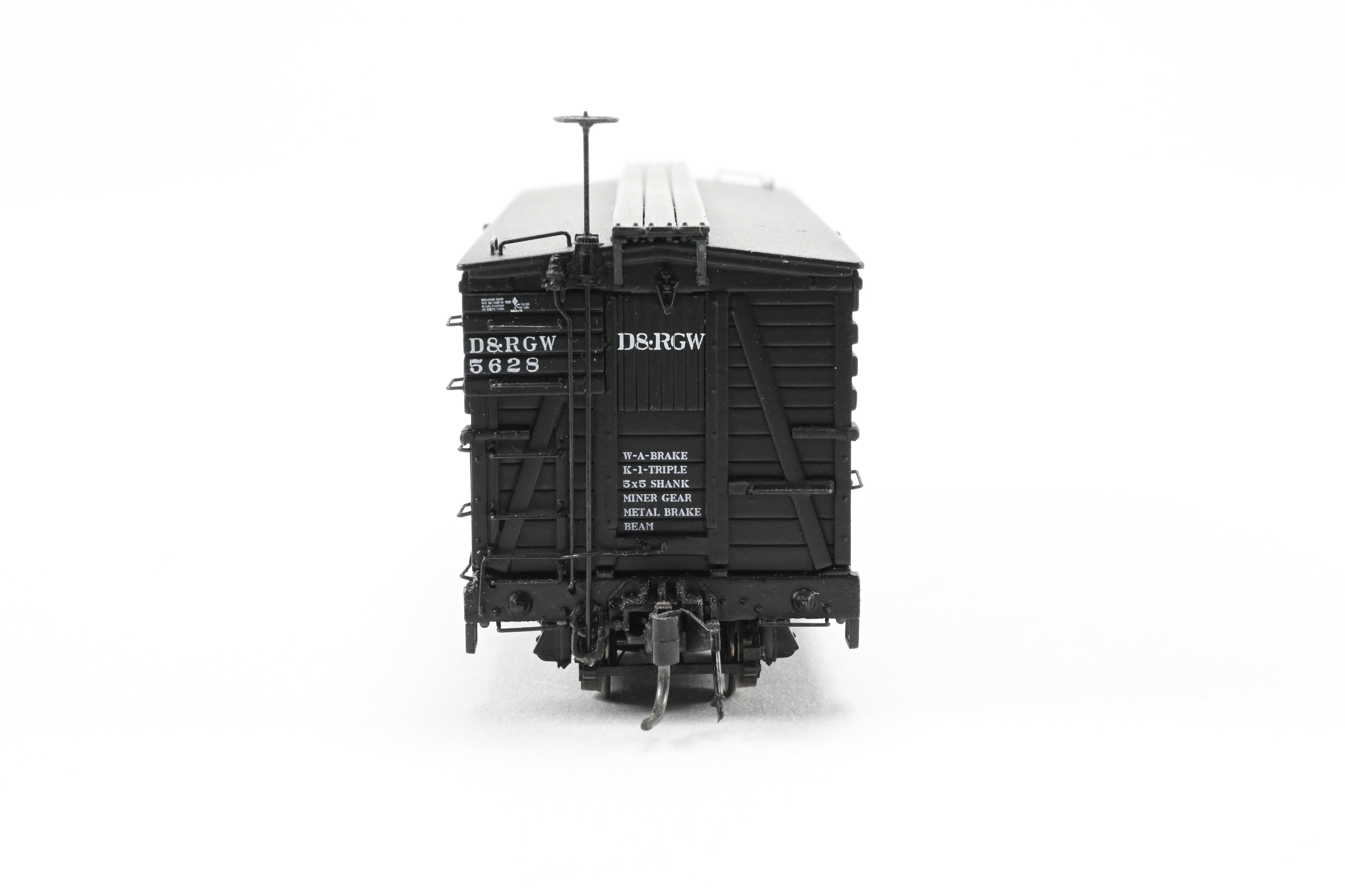 HOn3 Blackstone D&RGW - Denver & Rio Grande Western 30' Black Stock Car No. 5628