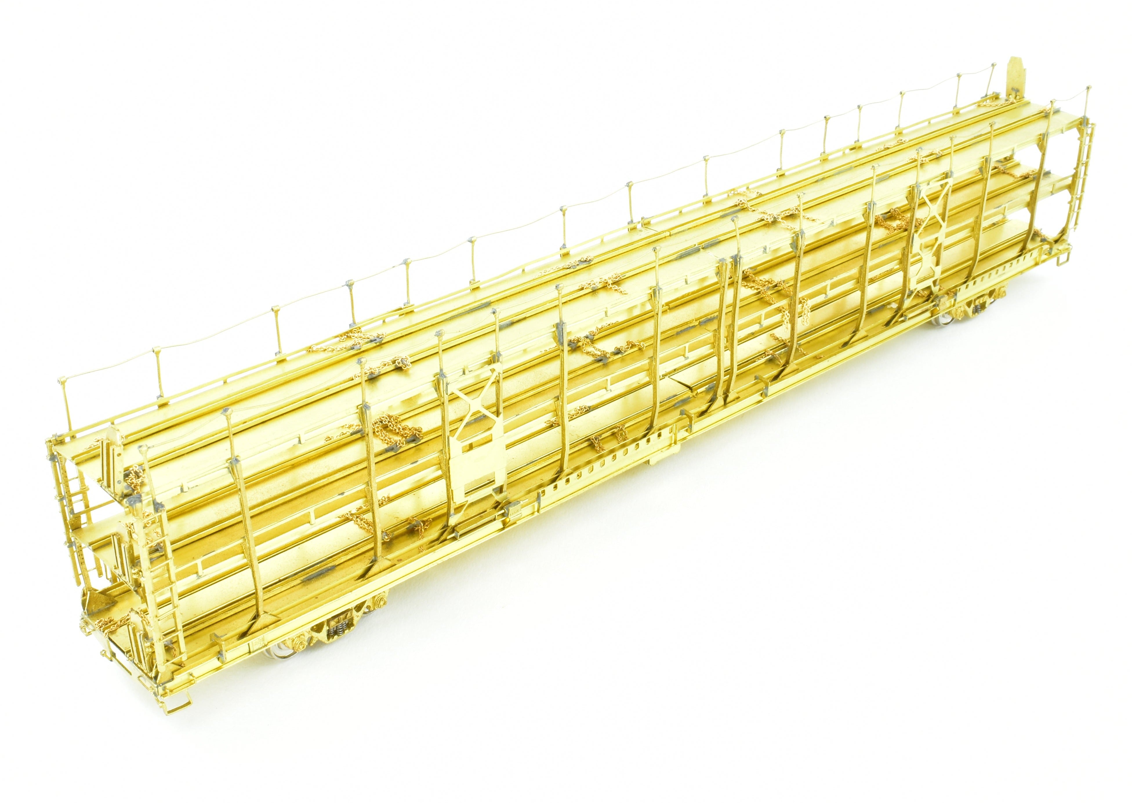 HO Brass OMI Overland Models Whitehead-Kales Tri-Level Auto Rack, 1987 Run