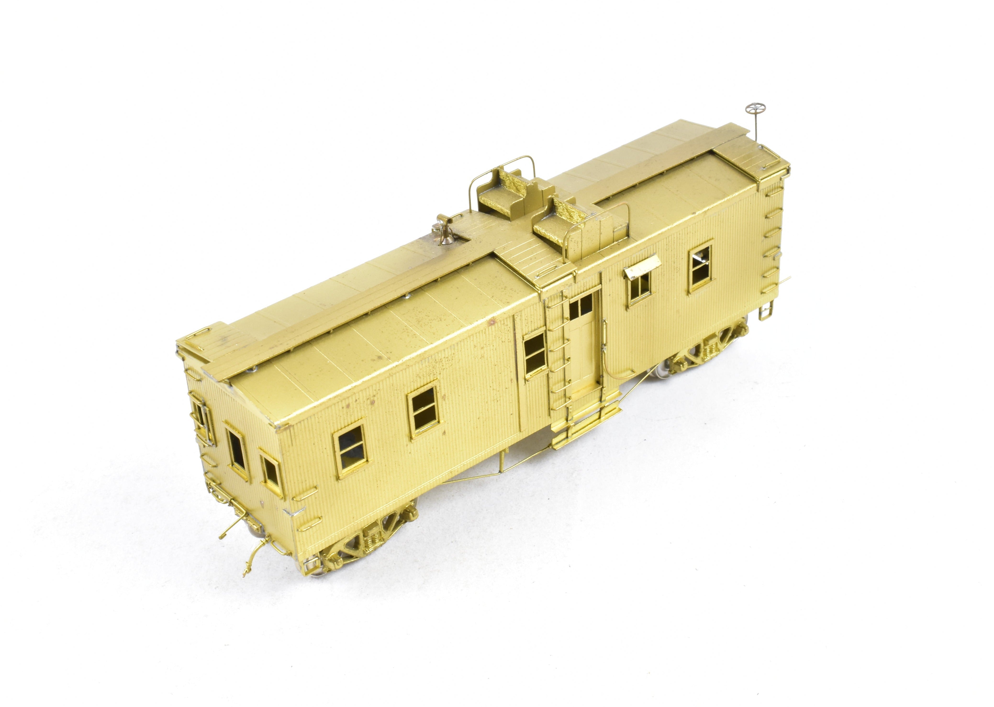 1987 HO Brass ATSF - Santa Fe Caboose with Open - Air Seats by Key Imports