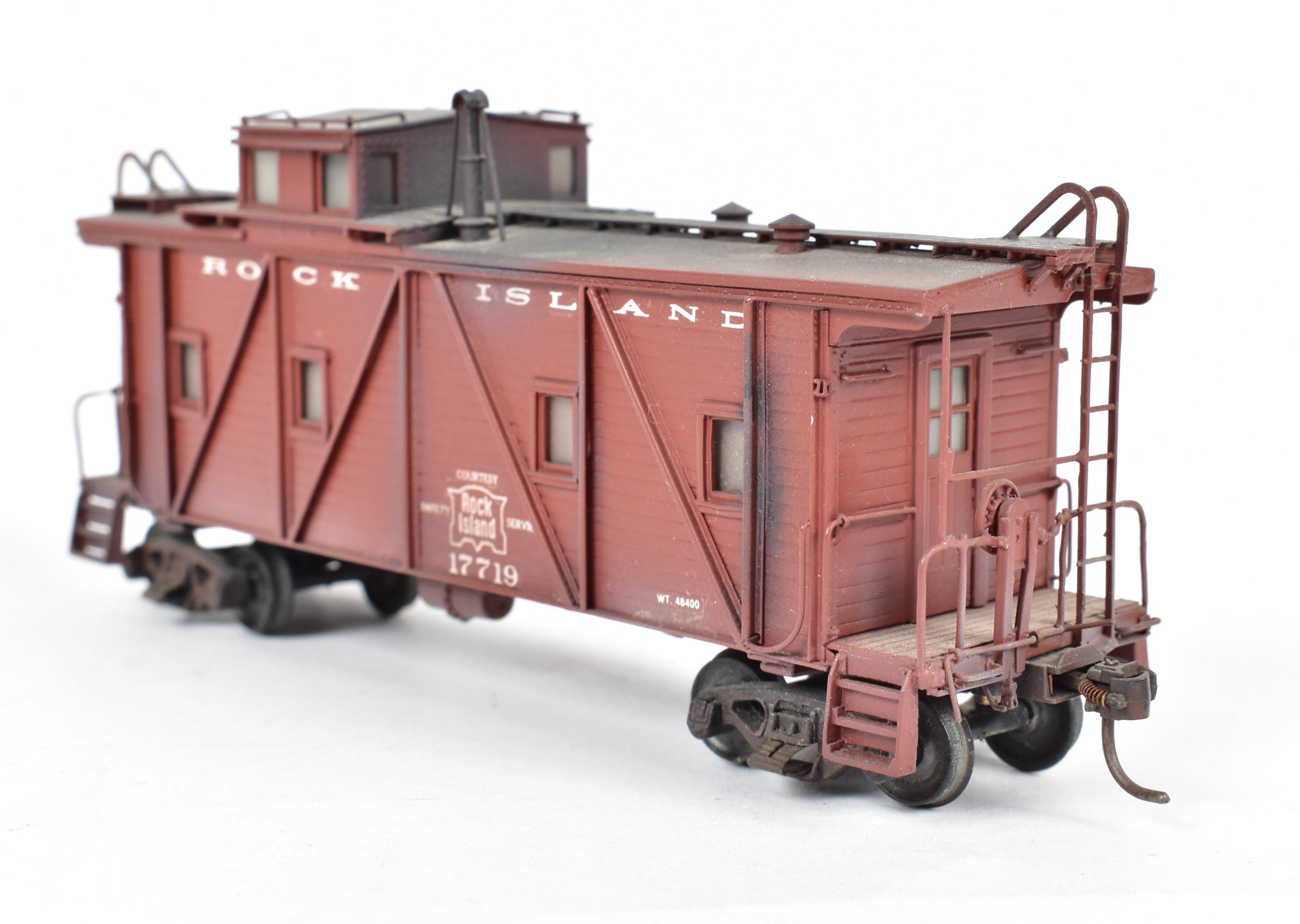 HO Scale Brass OMI - Overland Models, Inc. Custom Painted CRI&P - Rock Island Wood Caboose Model #17719