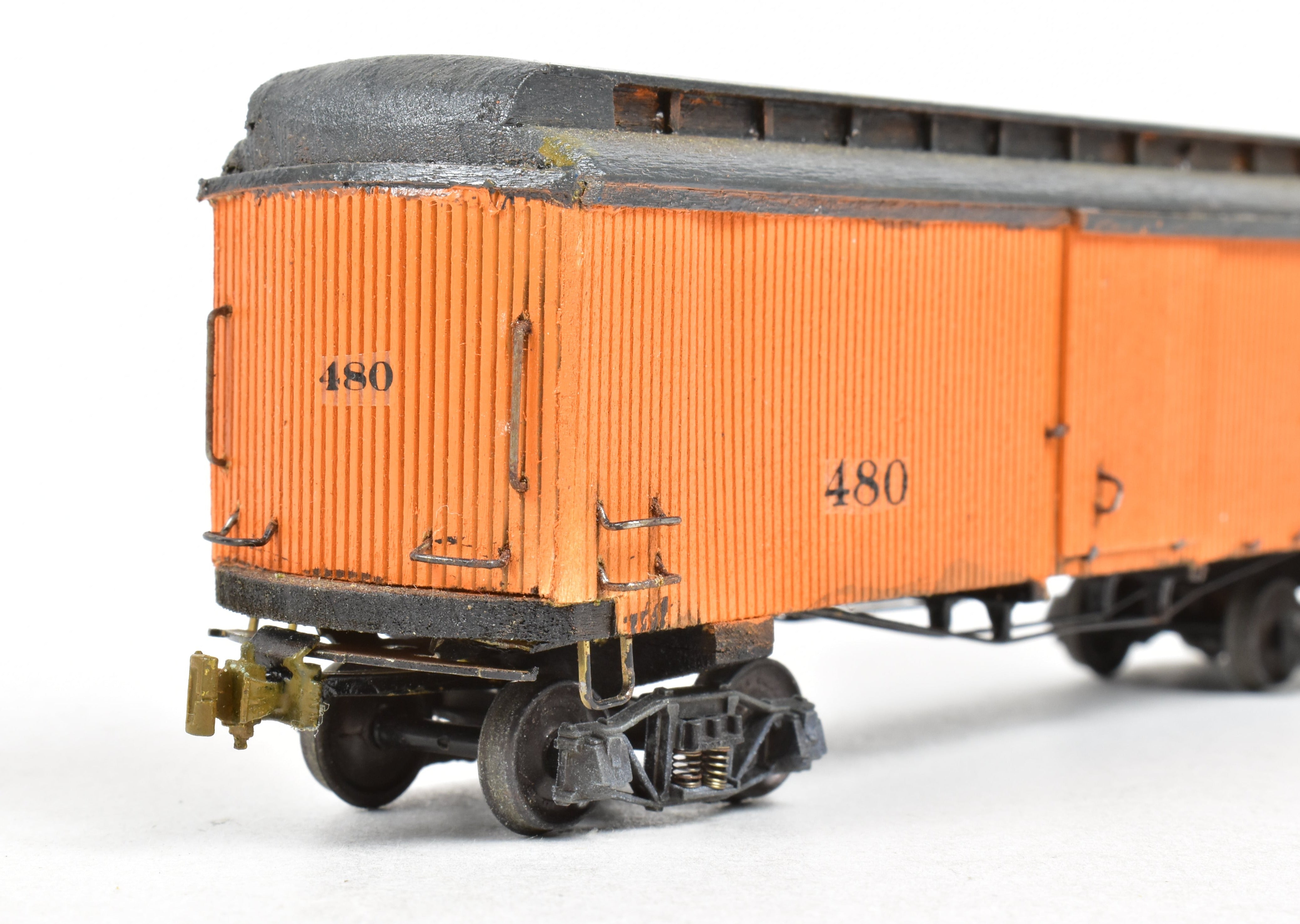 La Belle Woodworking Illinois Terminal Freight/Baggage Trailer #480, Well-Built & Painted