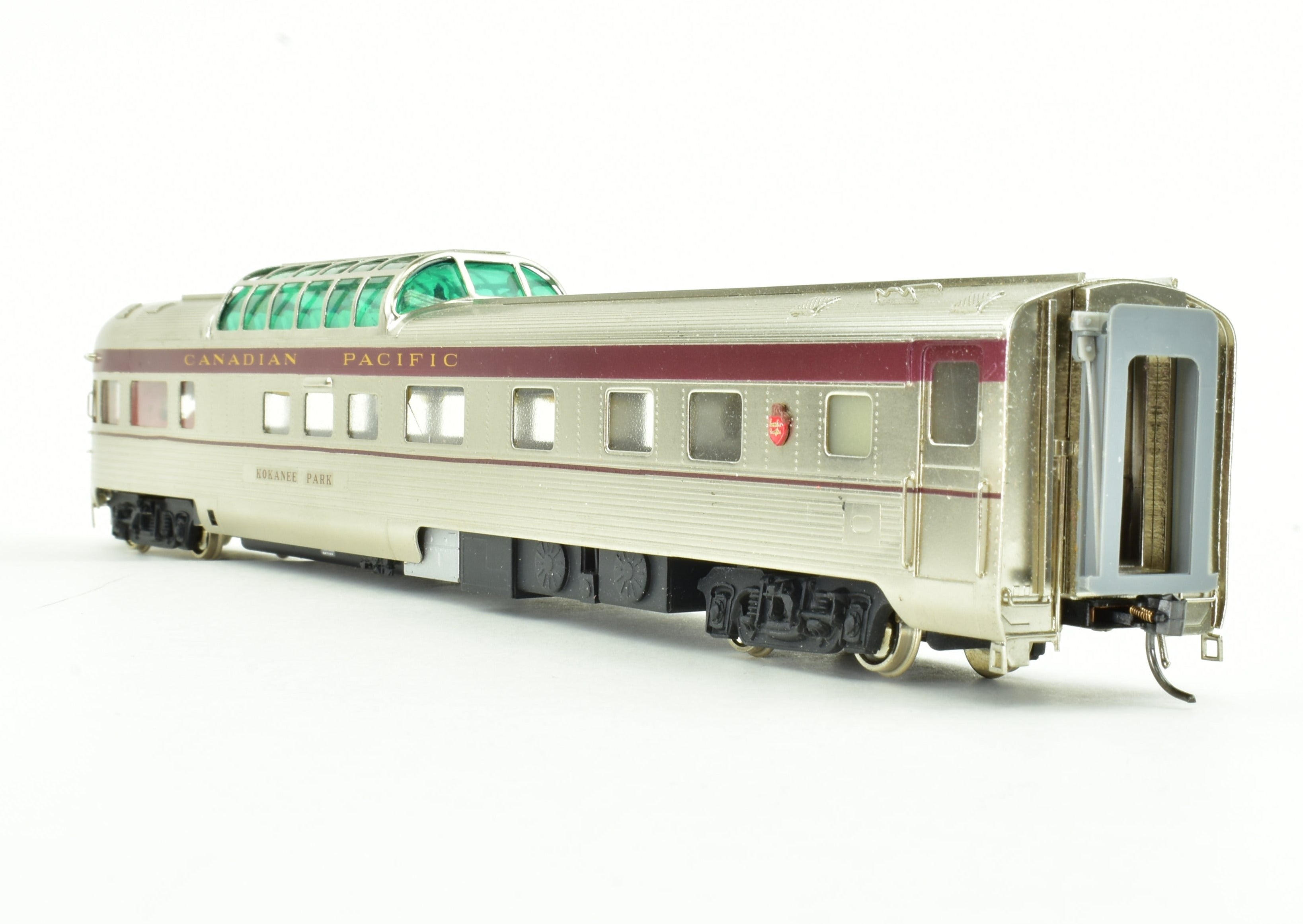 HO Scale Brass Model - S. Soho & Co. Canadian Pacific Railroad Kokanee Park Lightweight Observation Car with Custom Finishing