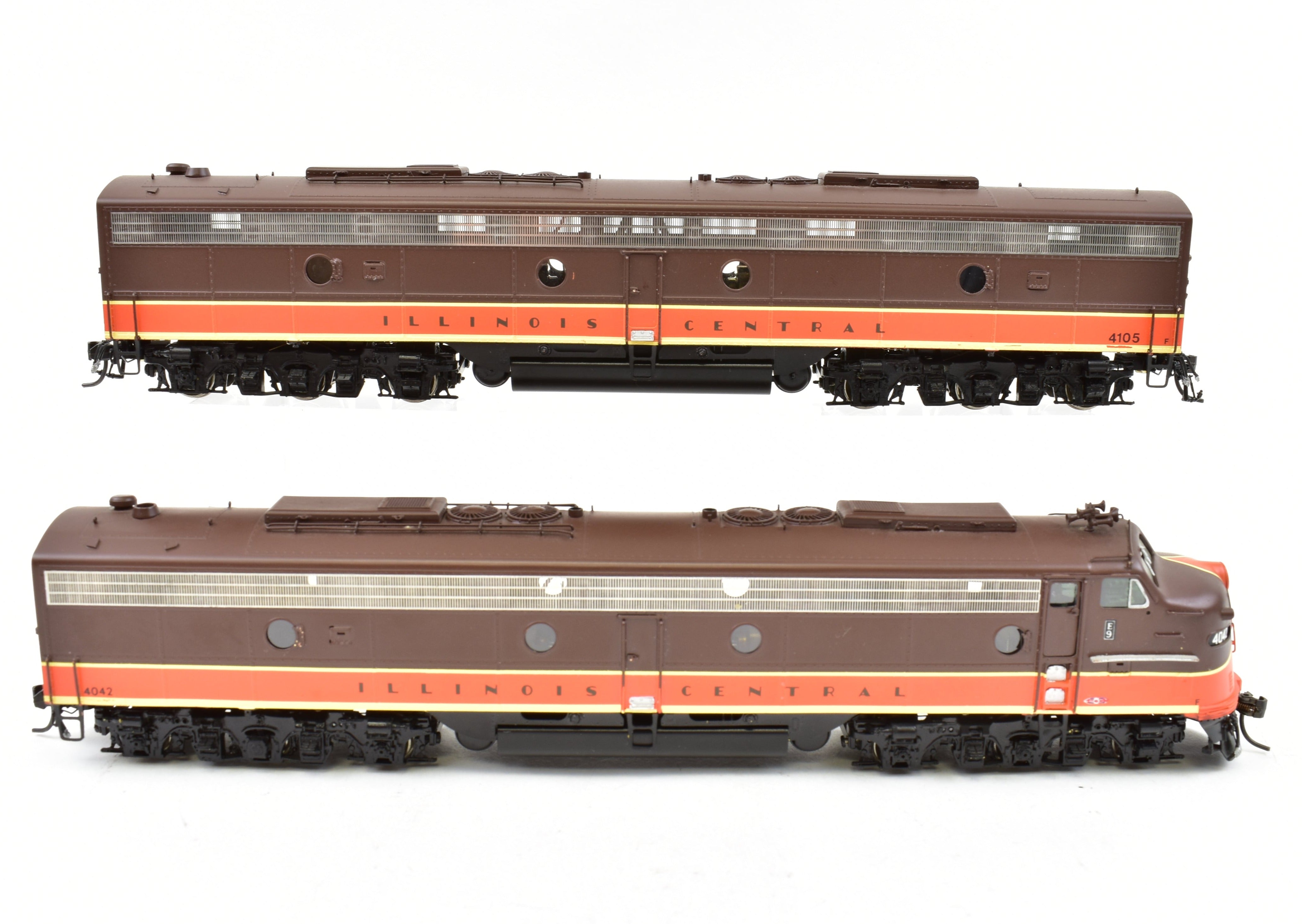 Overland Models IC Illinois Central EMD E9 - A & E8 - B Set, Pro - Painted, ReBoxx