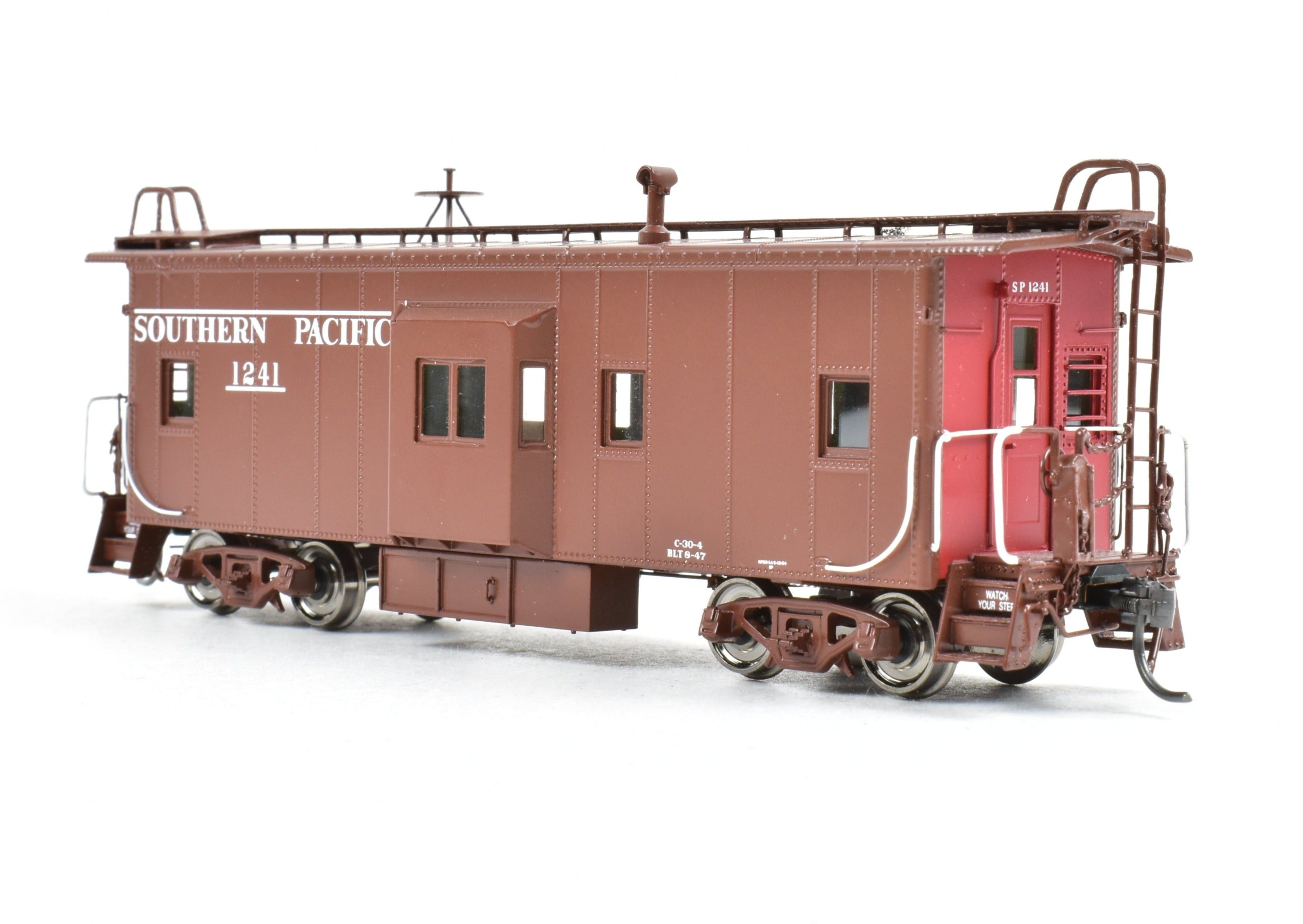 HO Scale Brass Caboose - Challenger Imports SP - Southern Pacific Class C - 30 - 4 BW, Featuring FP No. 1241