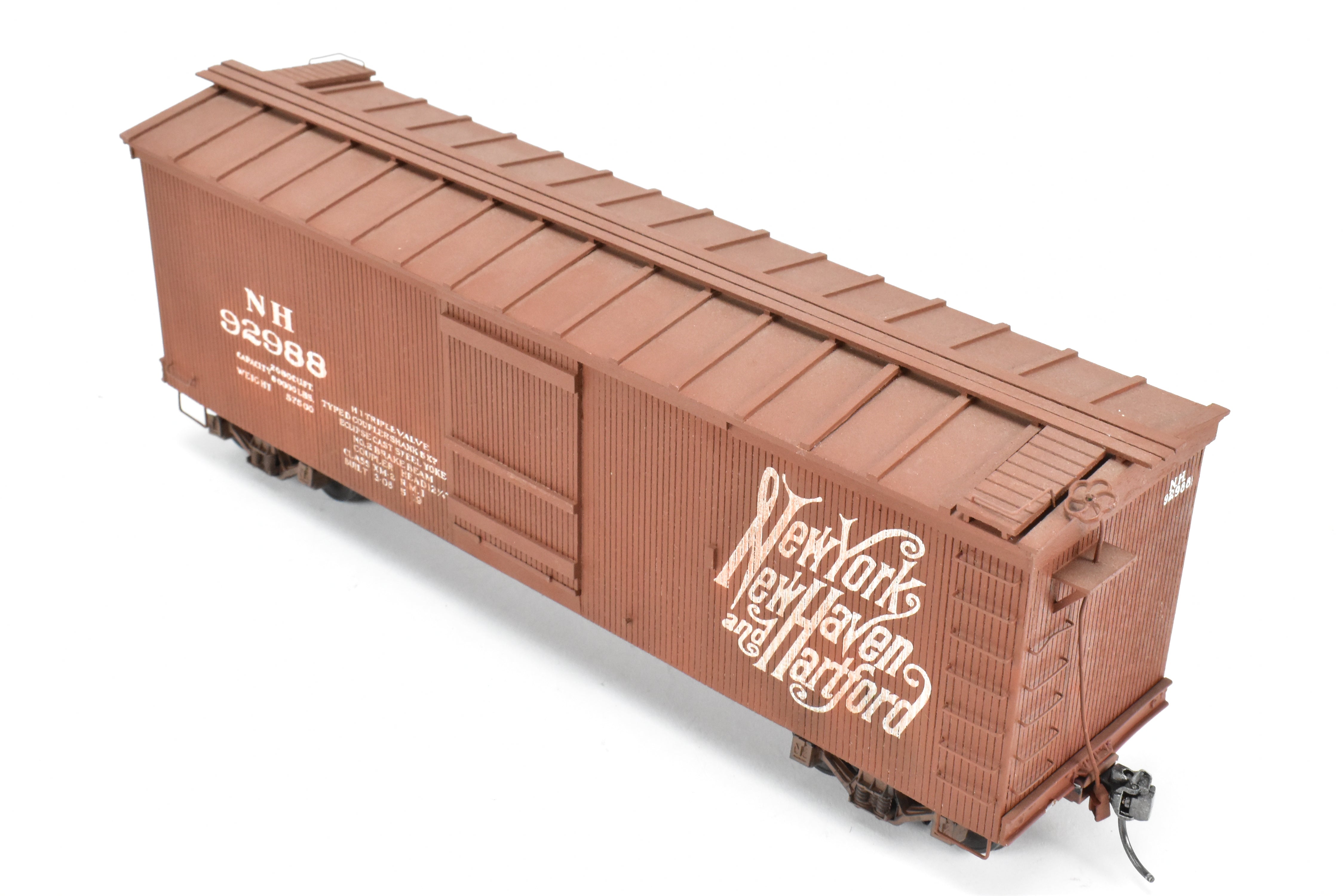 O Scale Metal and Wood Mainline Models New Haven 36-Foot Wood Boxcar with Custom Paint and Assembly