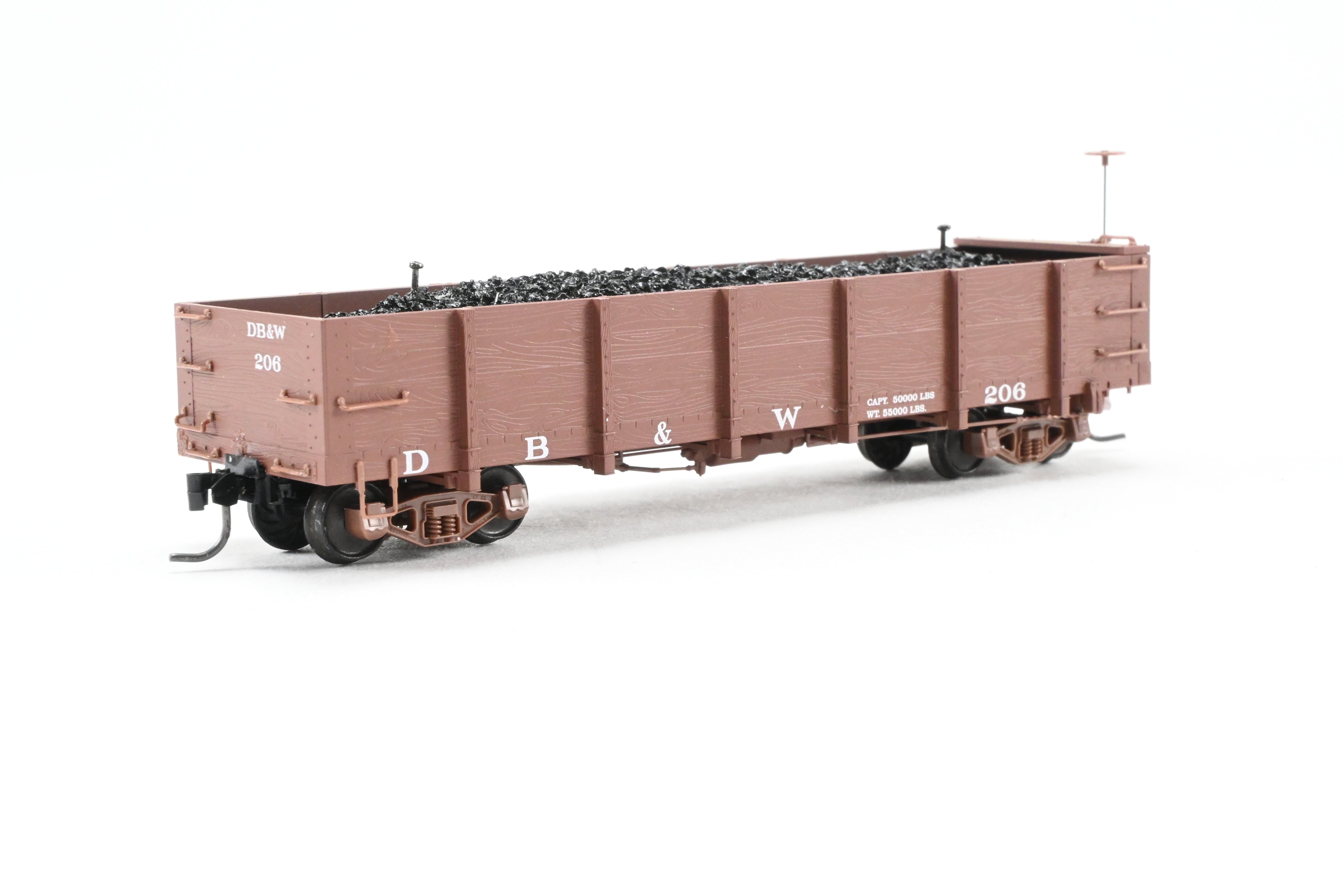 HOn3 Scale Micro-Trains Denver Boulder & Western (DB&W) 30-Foot Gondola Model with One Step Missing