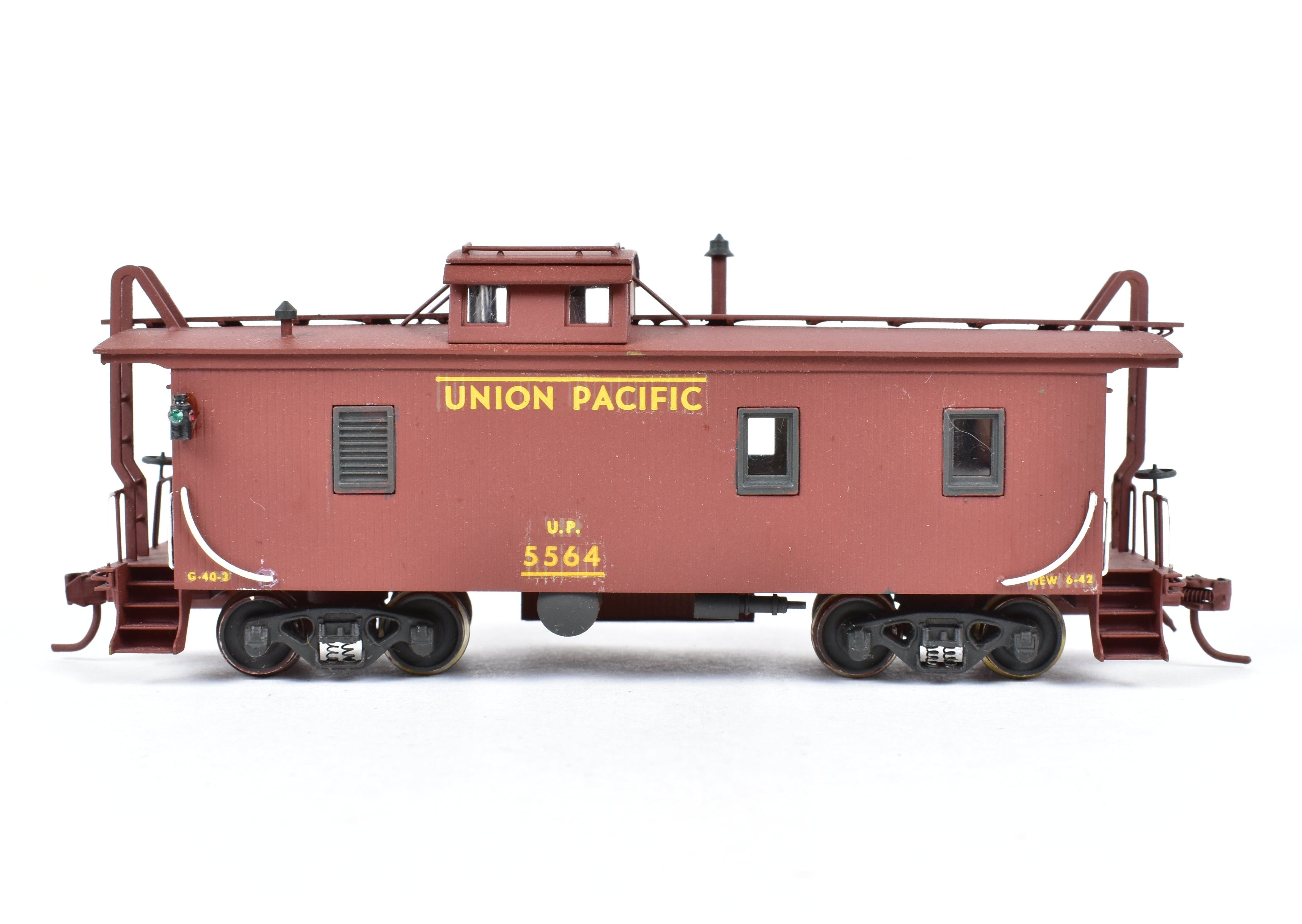 HO Scale Custom Painted Union Pacific CA-1 Wood Caboose by Trains, Inc.
