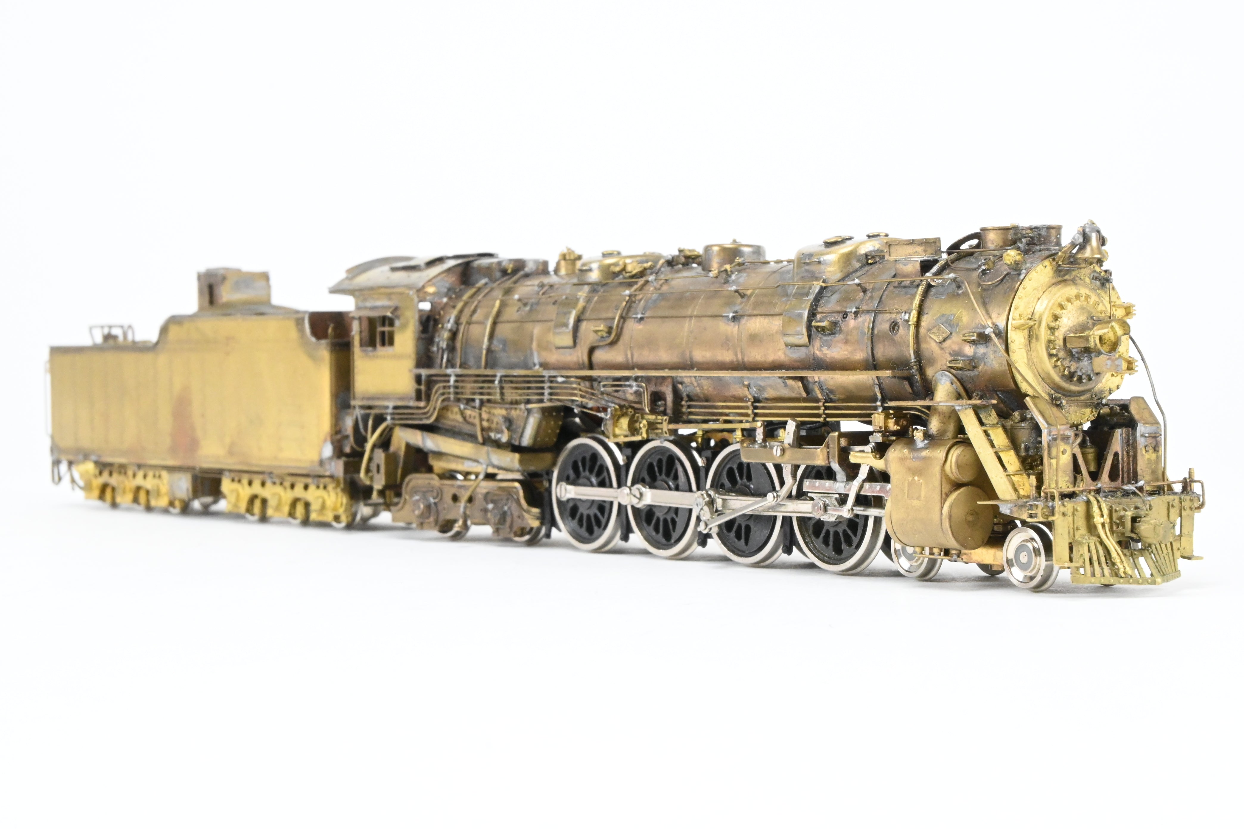 HO Scale Custom-Made Brass Model Train - Missouri Pacific 2100 Series 4-8-4 Locomotive, Specifically Built as No. 2104, a One-of-a-Kind Creation by Joe G. Collias