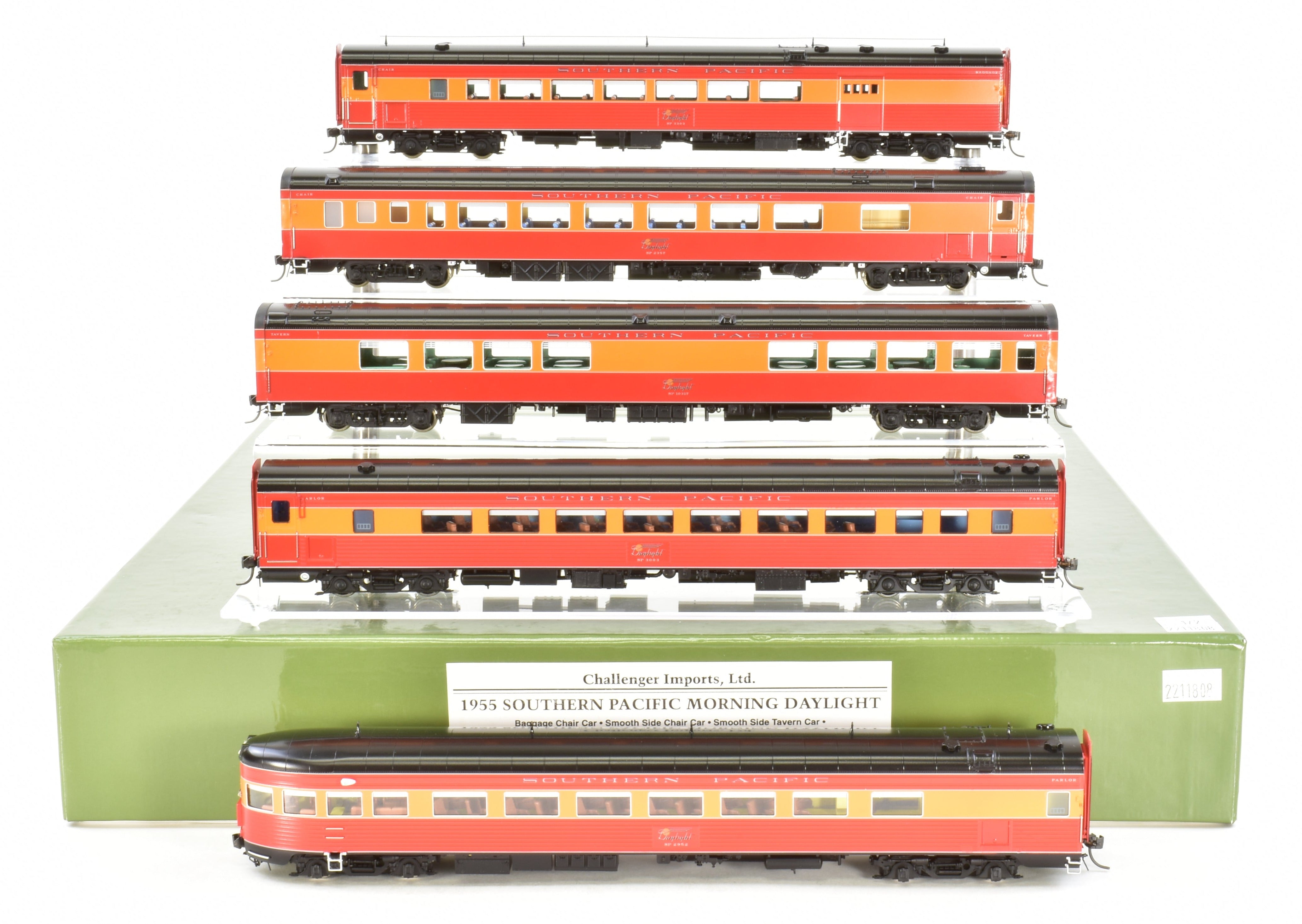 HO Scale Brass Model Train CIL - Challenger Imports Southern Pacific 1955 Morning Daylight 10 - Car Set FP Collection