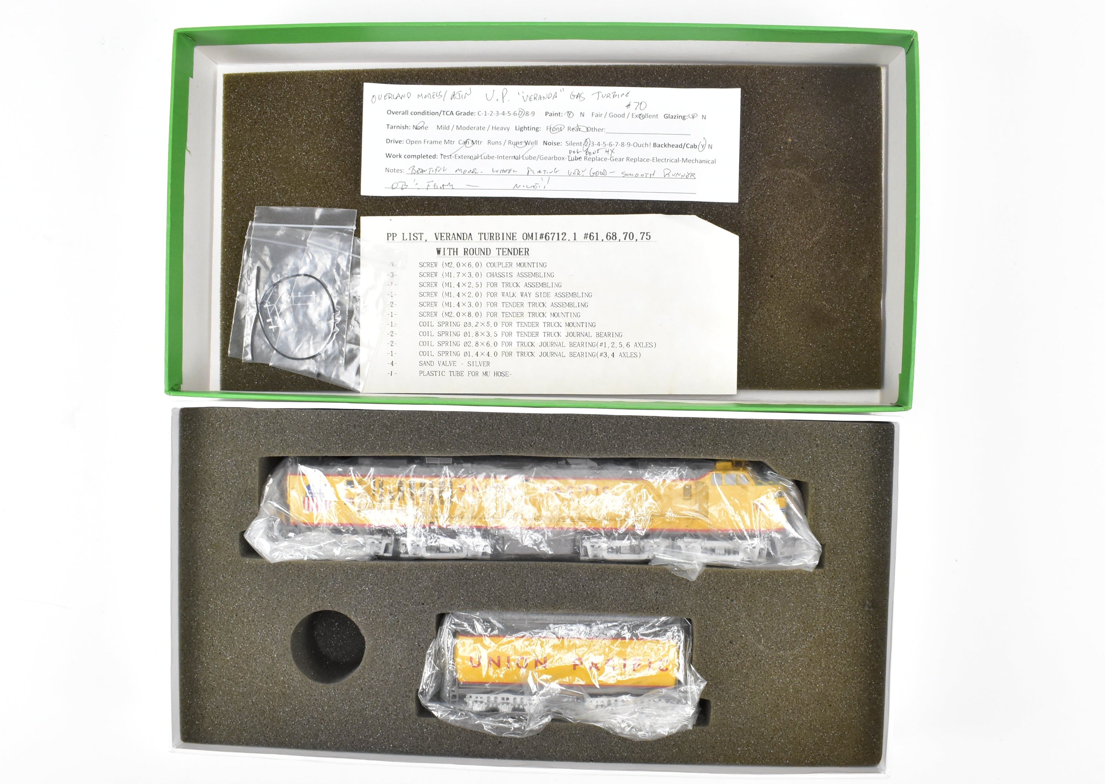 HO Brass OMI Union Pacific Veranda Gas Turbine No. 70 Factory Painted