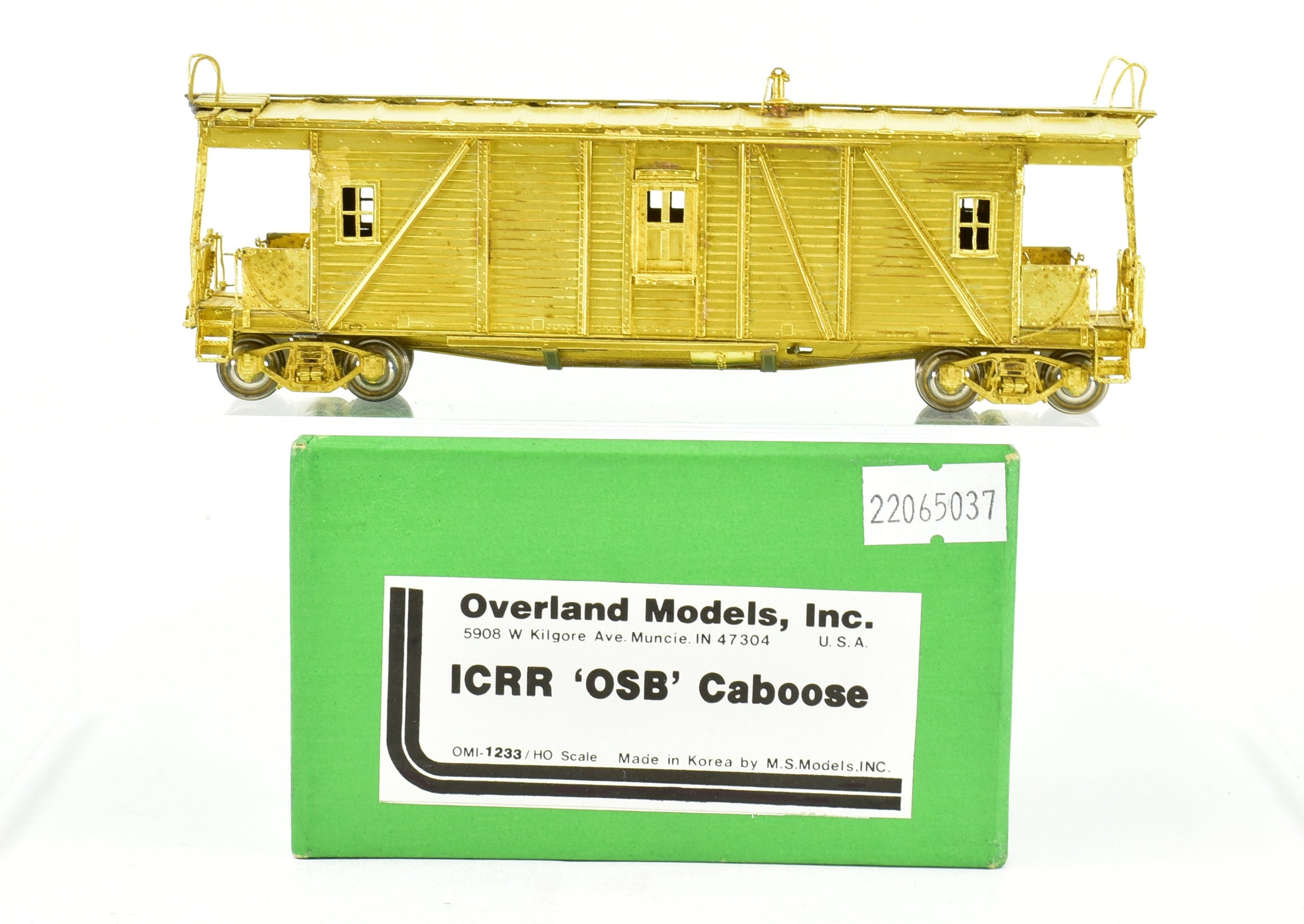 HO Scale Brass OMI - Overland Models, Inc. Illinois Central OSB Outside Braced Wood Caboose Model