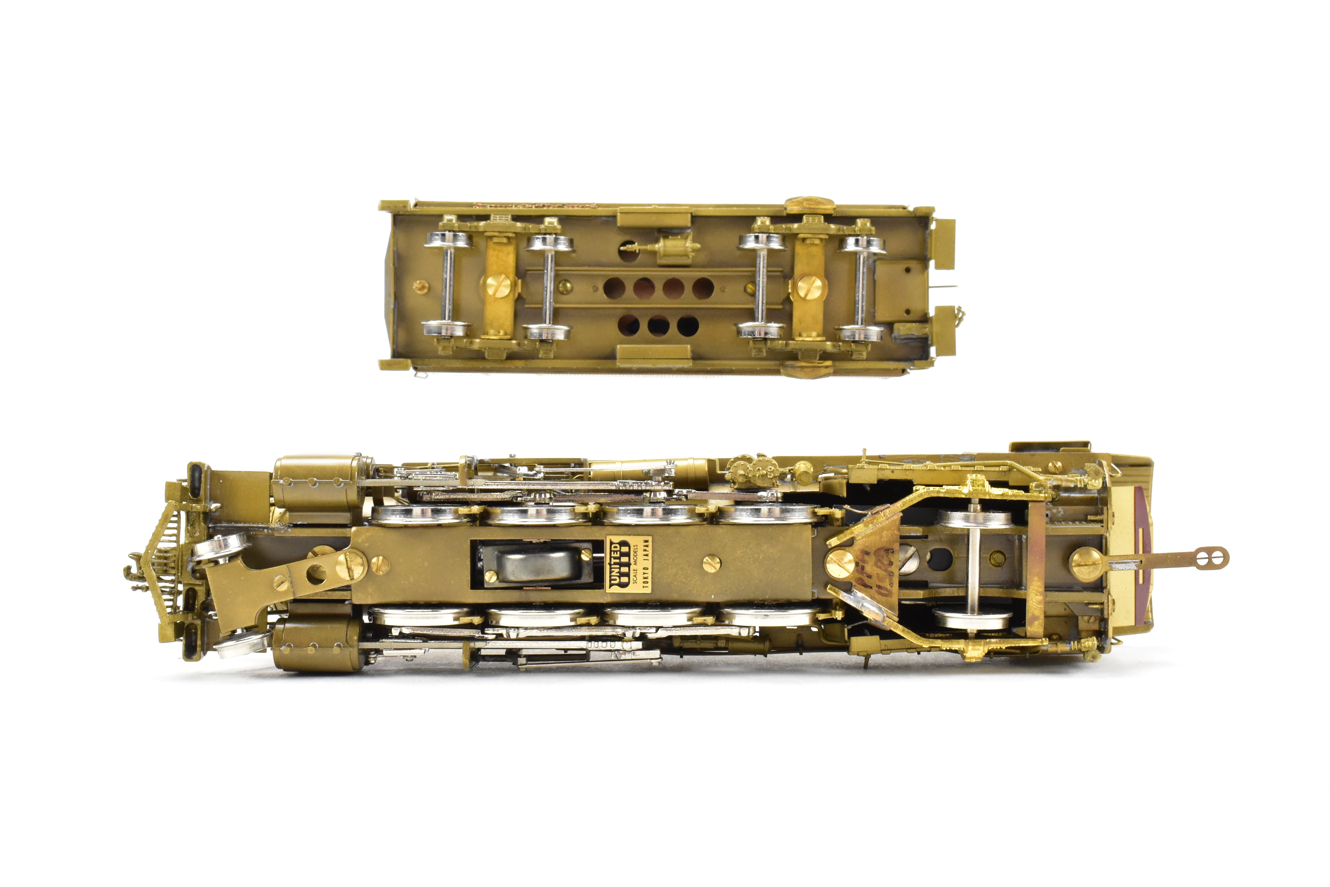 High - Quality HO Scale Brass Pacific Fast Mail (PFM) United States Railway Administration (USRA) 2 - 8 - 2 Light Class Mikado Locomotive Model from 1977 Run, Sold As - Is