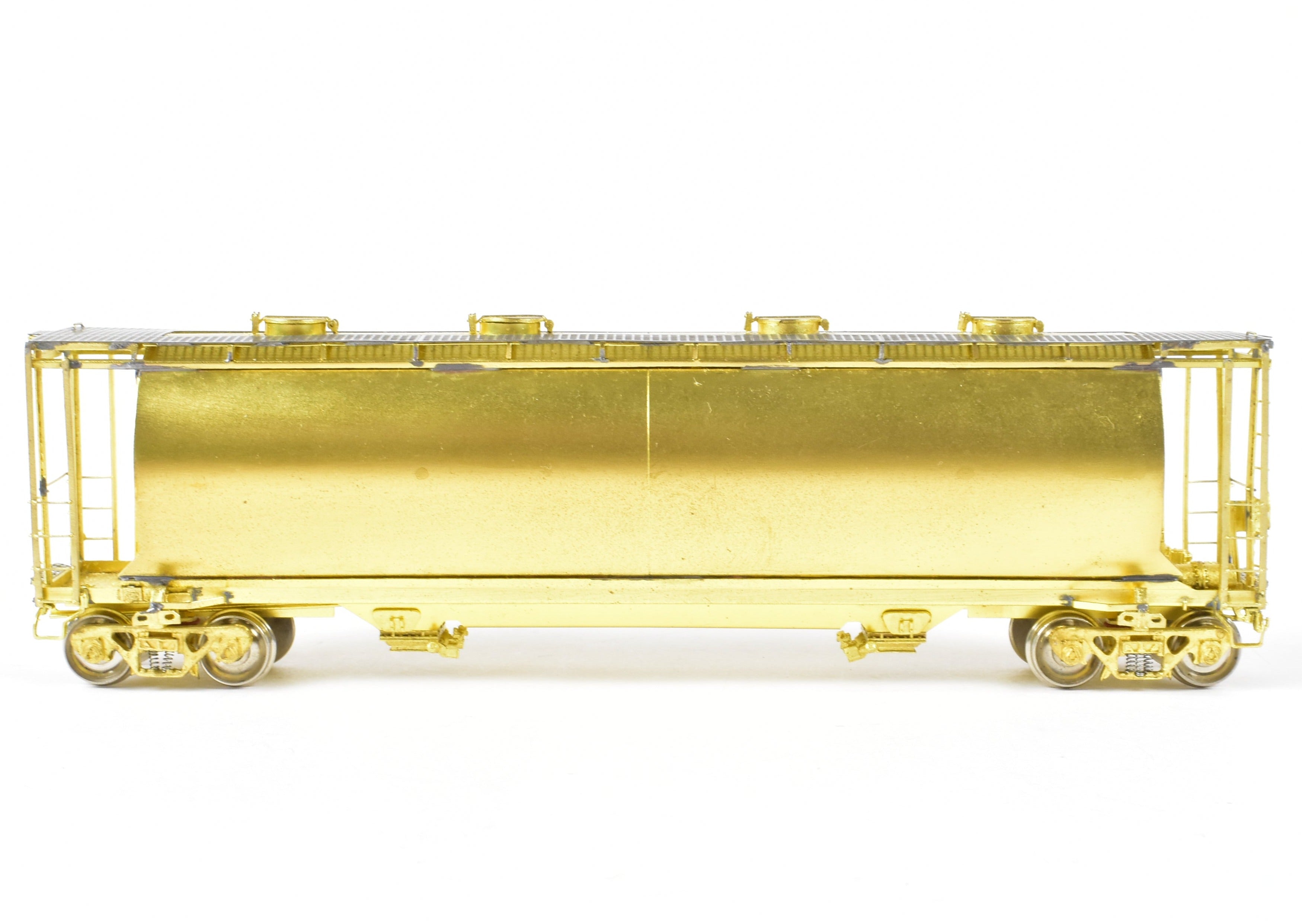 HO Scale Brass 2-Bay ACF Cylindrical Hopper Model by Overland Models, Inc. (OMI) for Central Railroad of New Jersey (CNJ) or Conrail (CR)