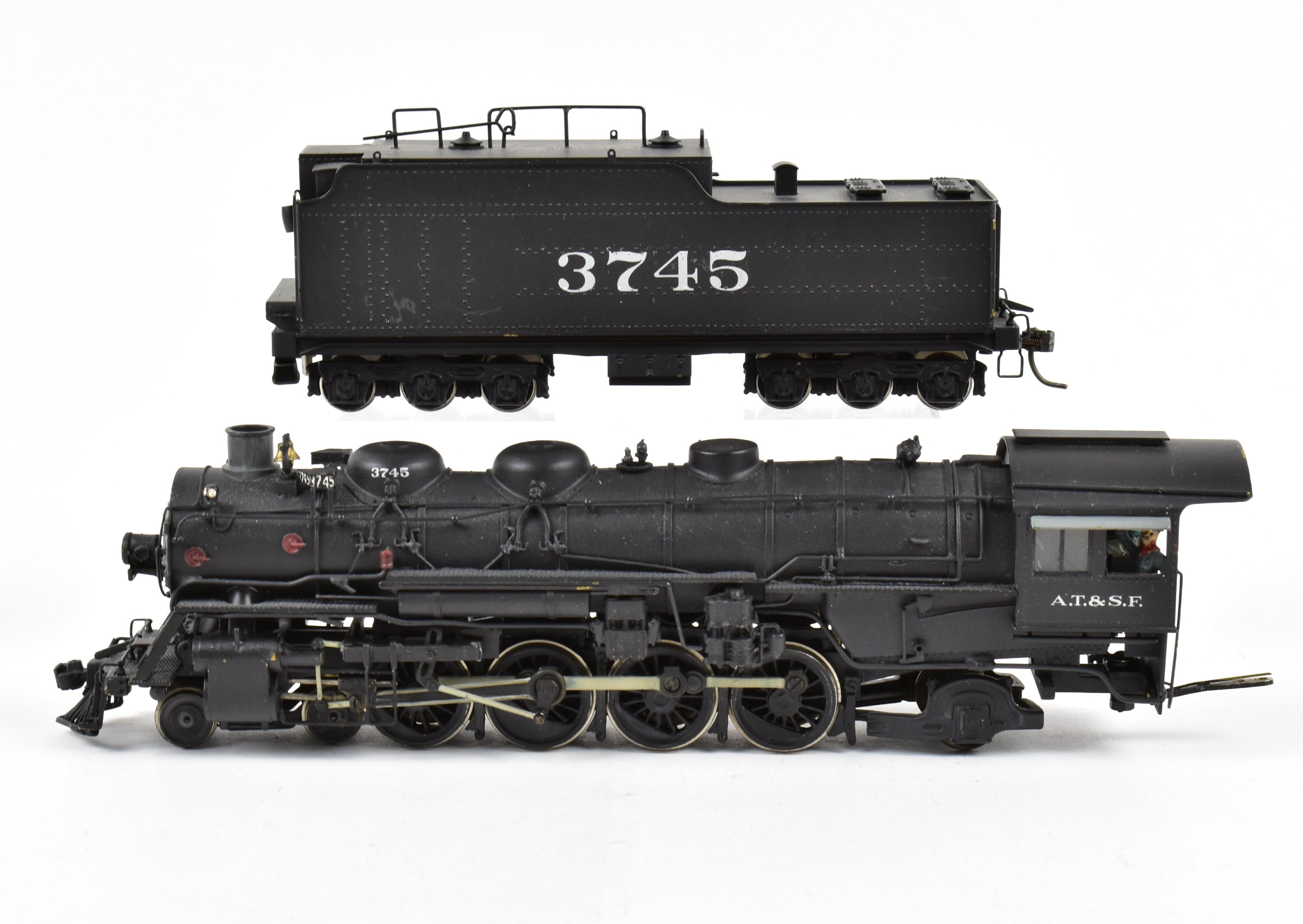 HO Scale Brass Model Train - Balboa ATSF - Santa Fe 3700 Class 4-8-2 Mountain Steam Locomotive CP #3745