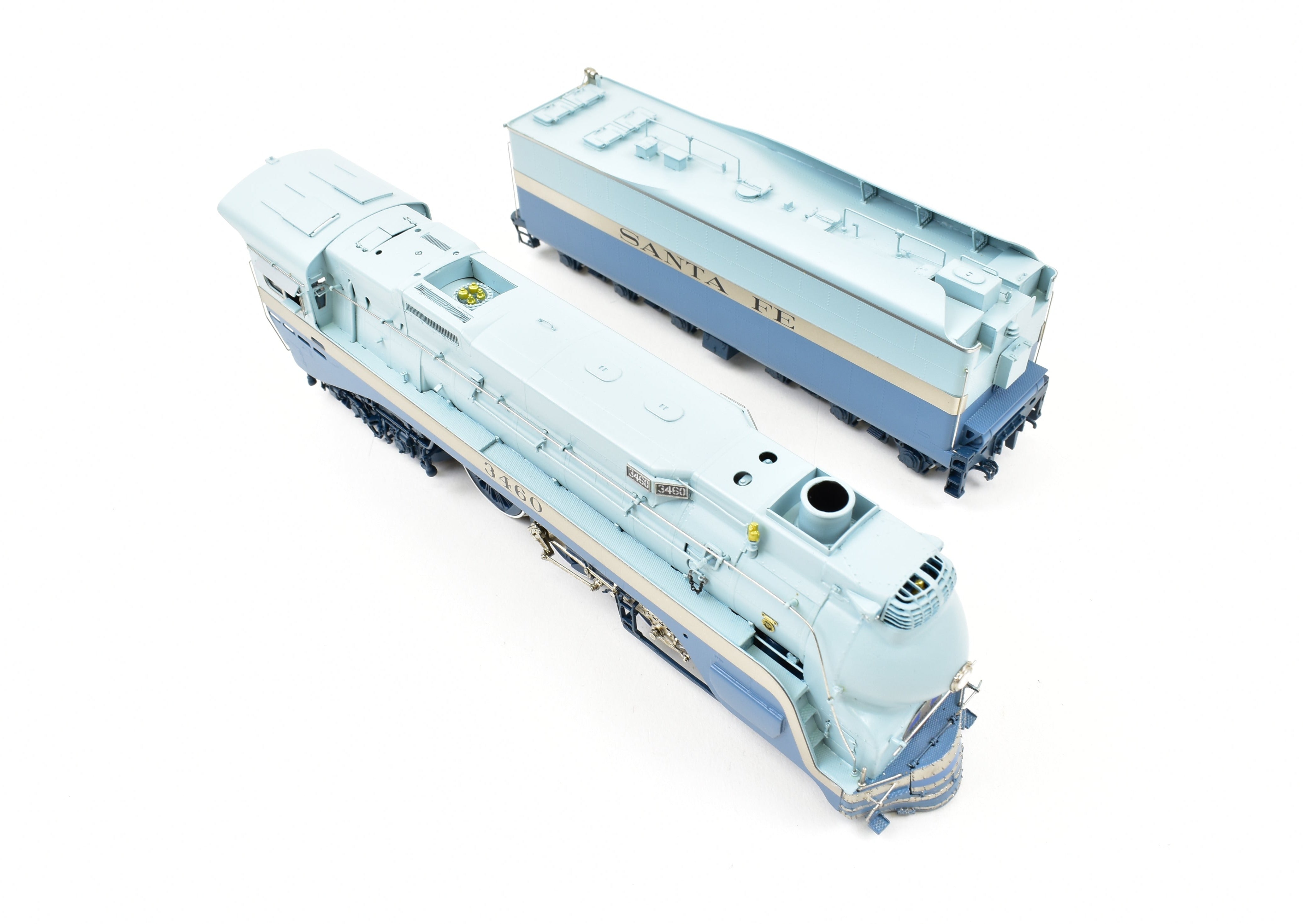 HO Brass Precision Scale Co. ATSF Santa Fe 4-6-4 #3460 Blue Goose Hudson FP Rare Model