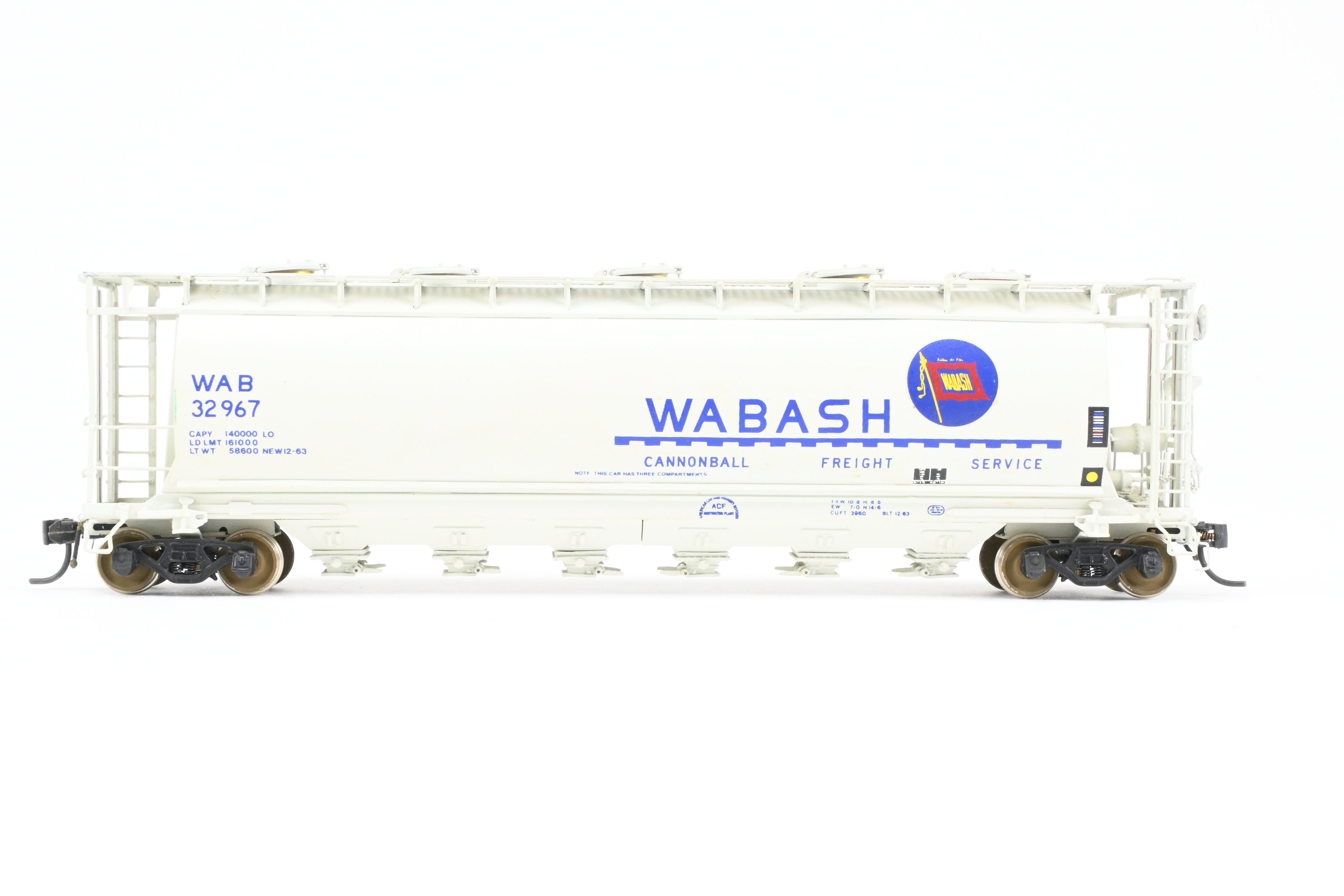 OMI Overland Models' Wabash HC - 60 Custom - Painted Cylindrical Covered Hopper #32967