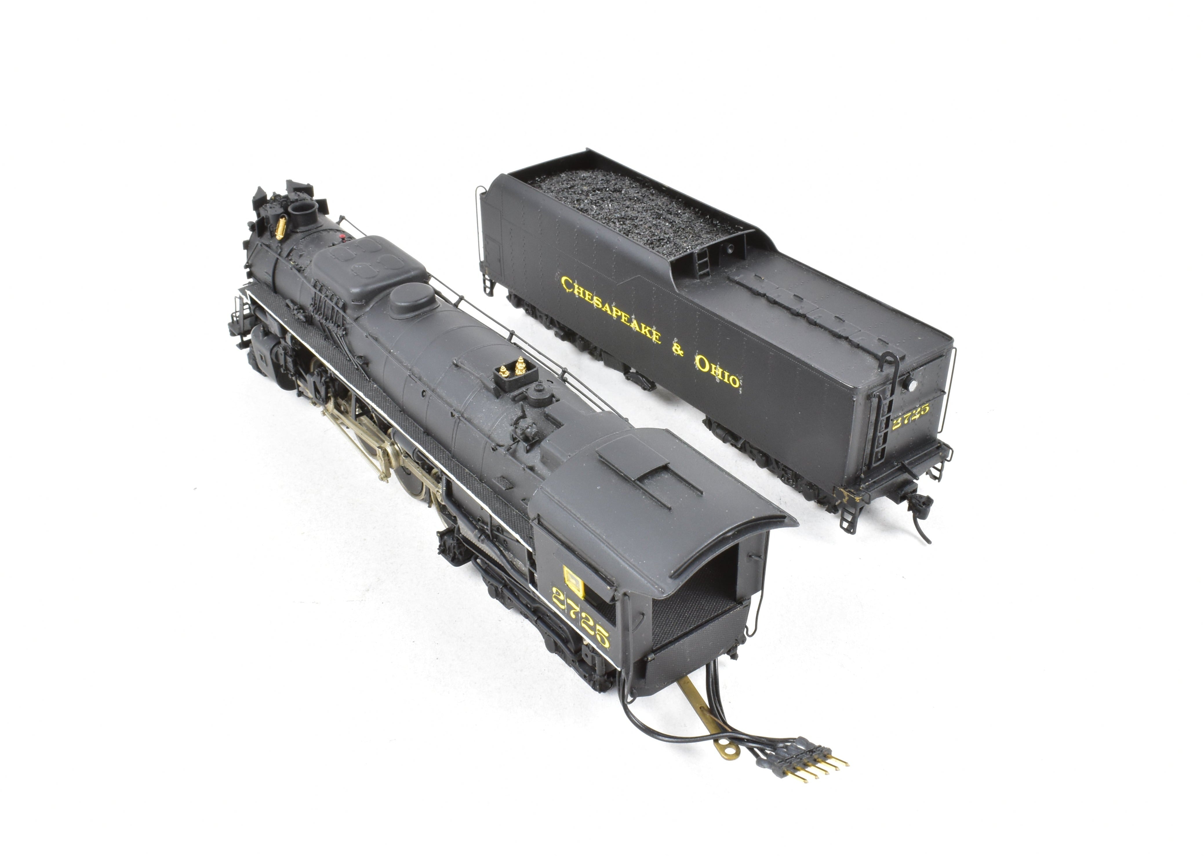 HO Scale Brass PFM Chesapeake & Ohio 2-8-4 Kanawha #2725 Custom Painted DCC Model