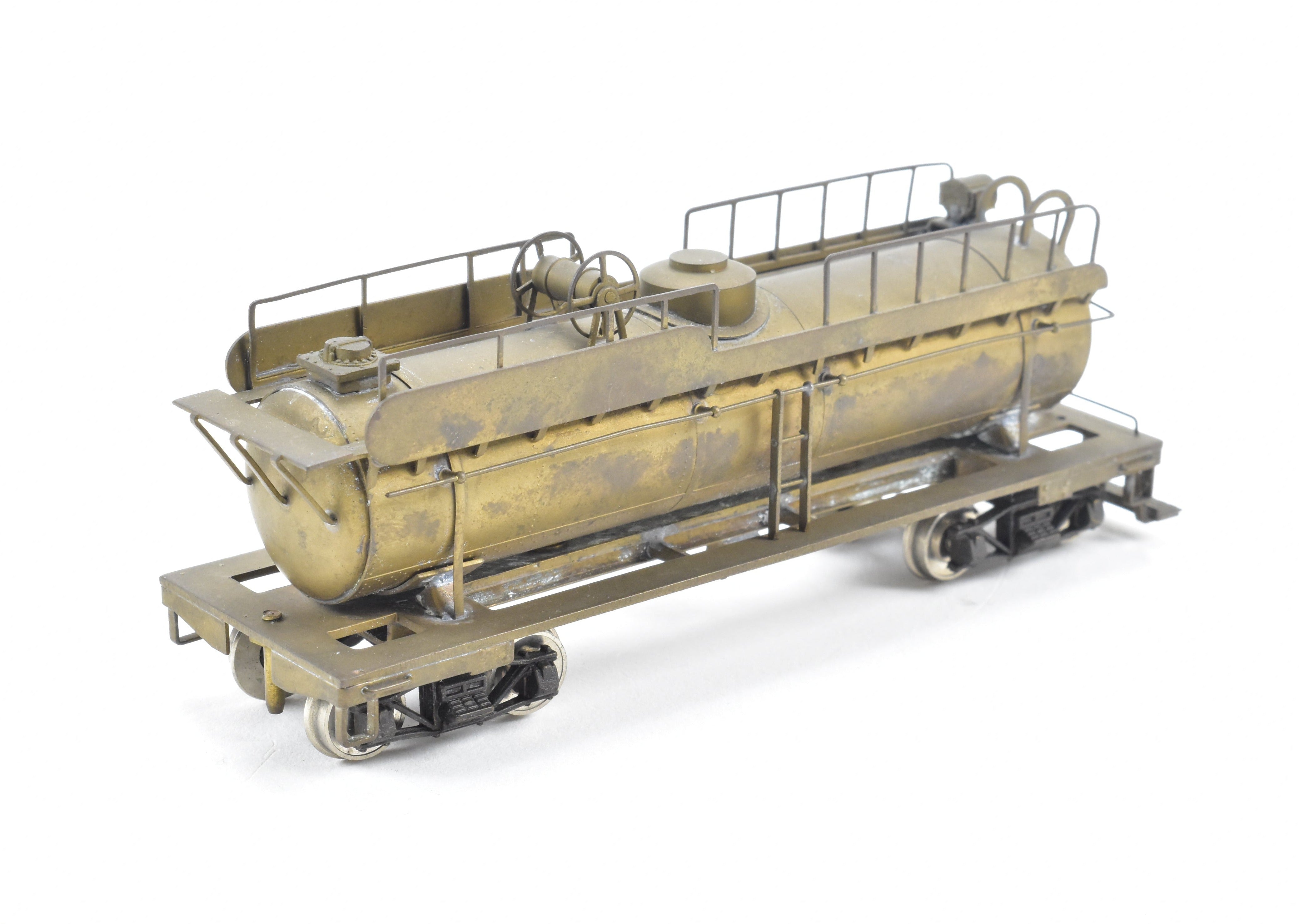 HO Brass Northwest Short Line Logging Tank Car/Aux Tender, No Box, Good Condition