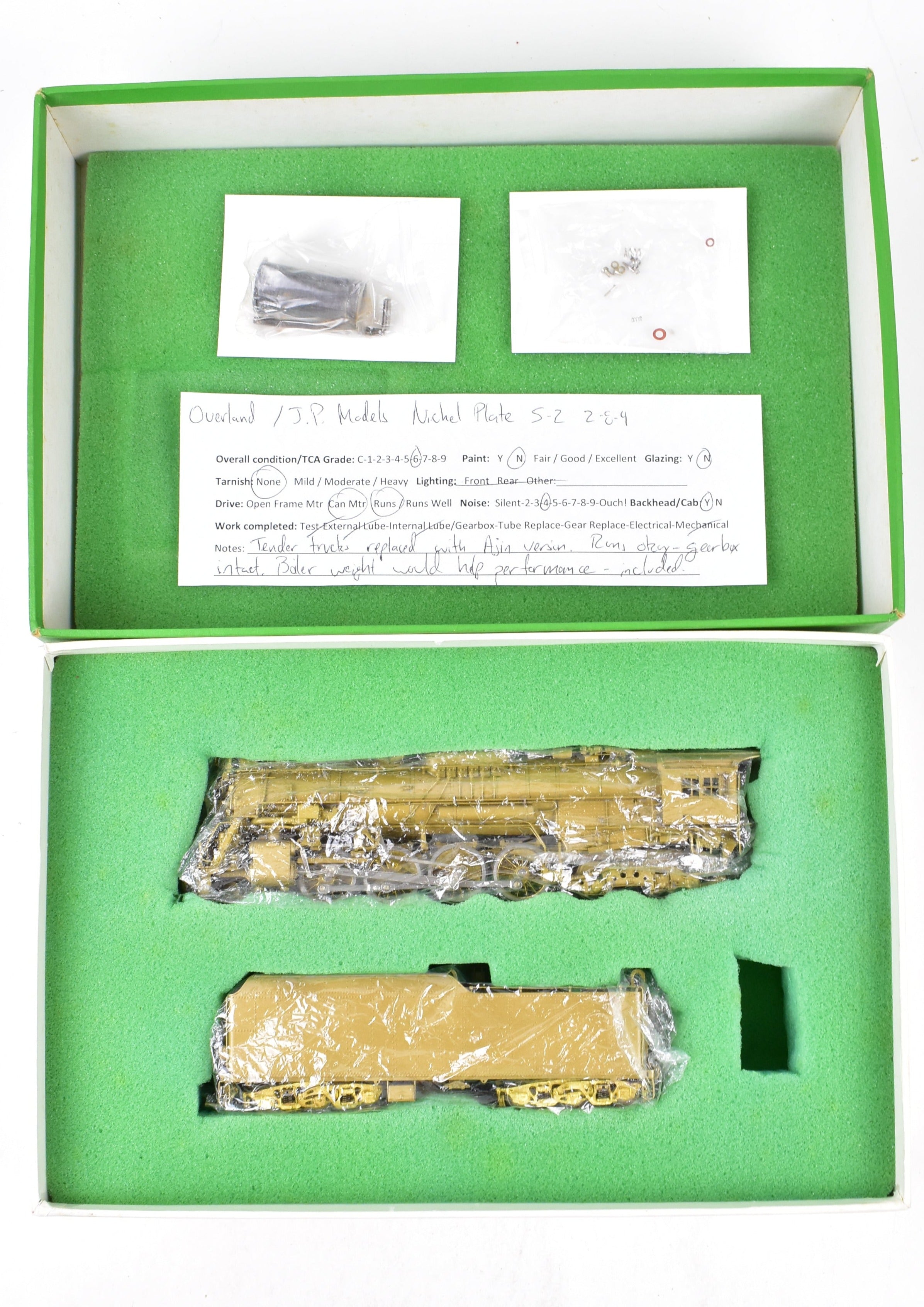 HO Scale Brass Model Train - Overland Models, Inc. NKP - Nickel Plate Road S-2 2-8-4 Berkshire Steam Locomotive Replica