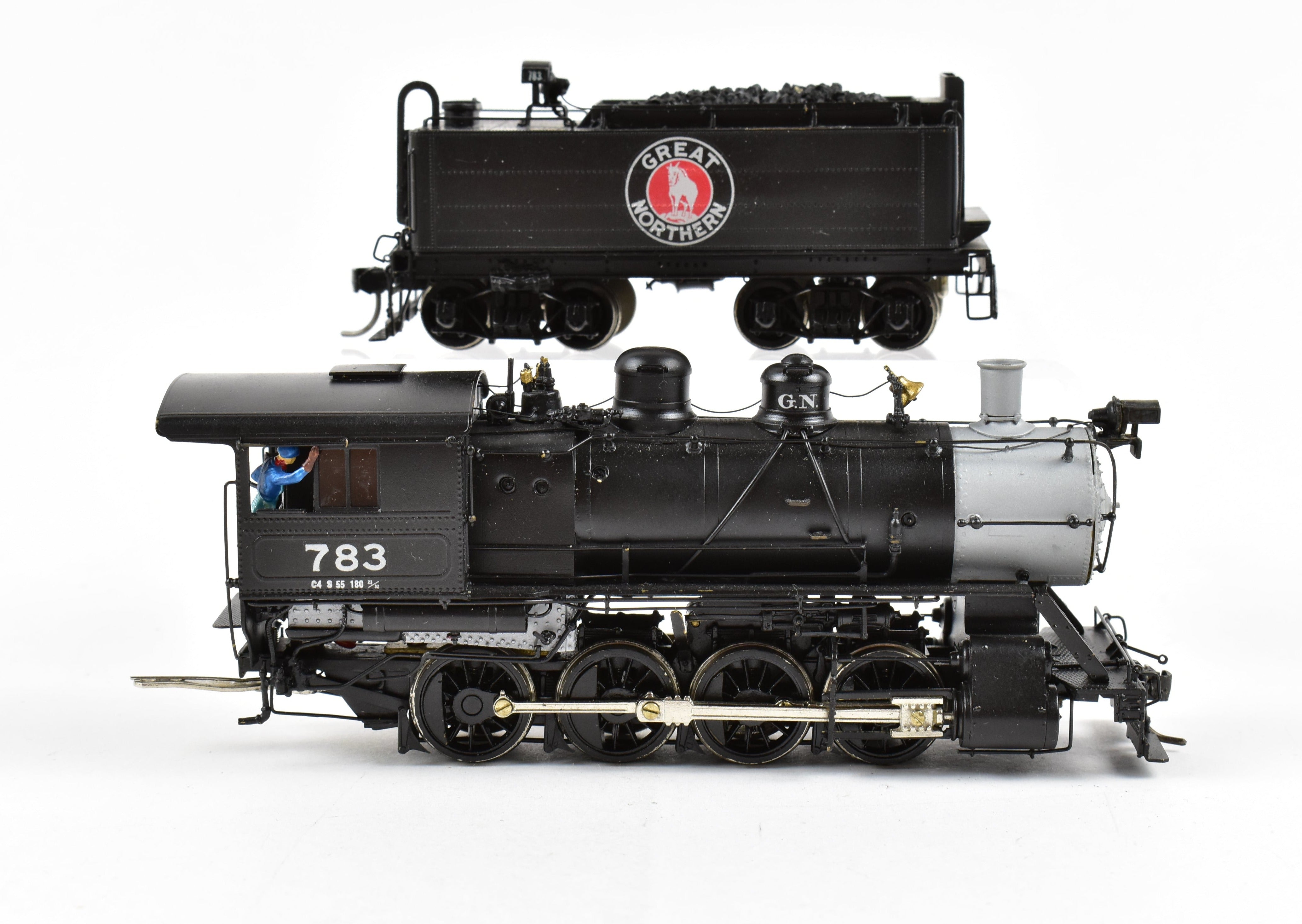 HO Scale Brass Model Train - Oriental Limited Great Northern Class C - 4 0 - 8 - 0 Switcher Locomotive CP No. 783