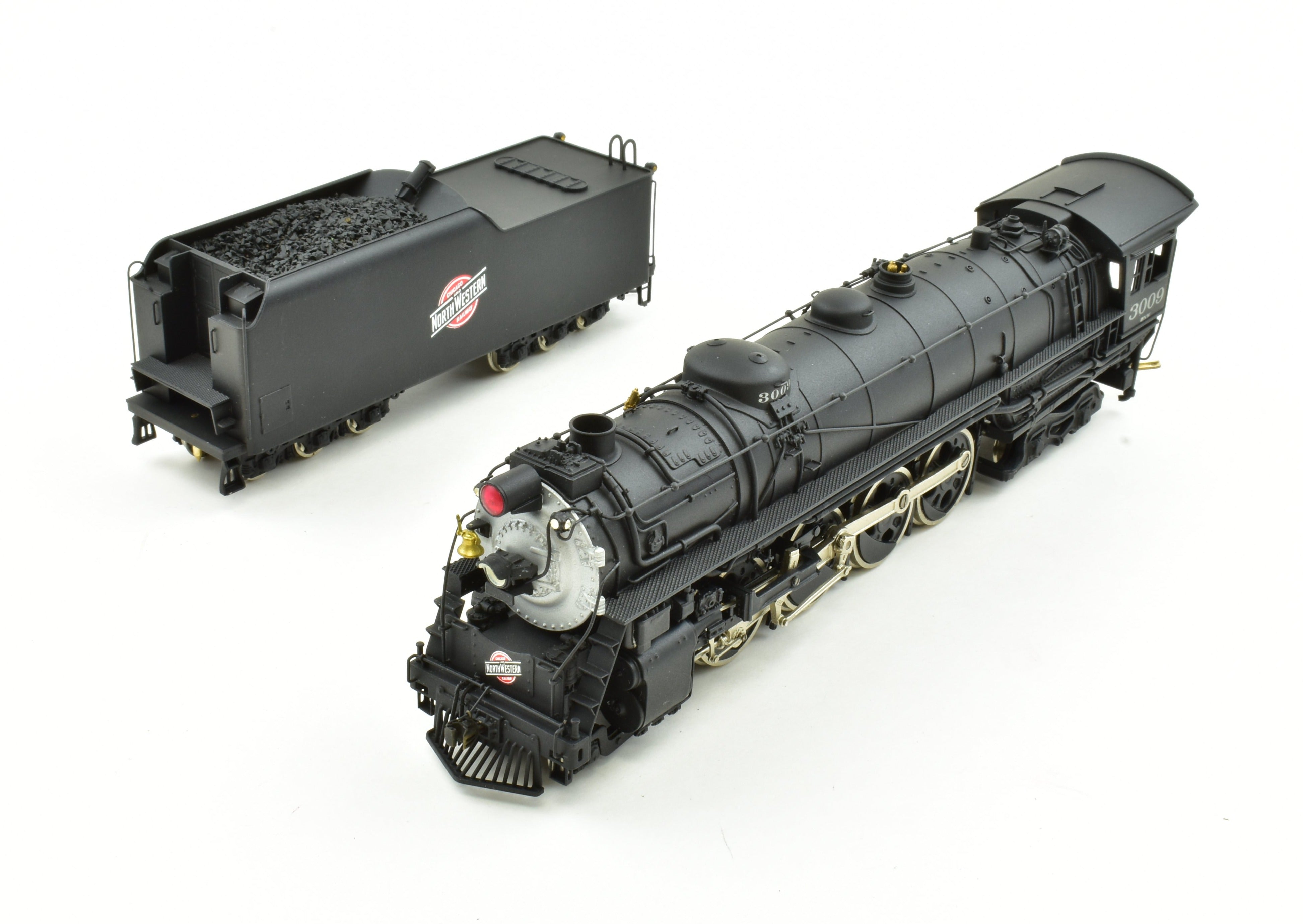 HO Scale Brass Model Train - PFM Fujiyama - Chicago & North Western Class H 4 - 8 - 4 Locomotive with 1966 Run Custom Painting