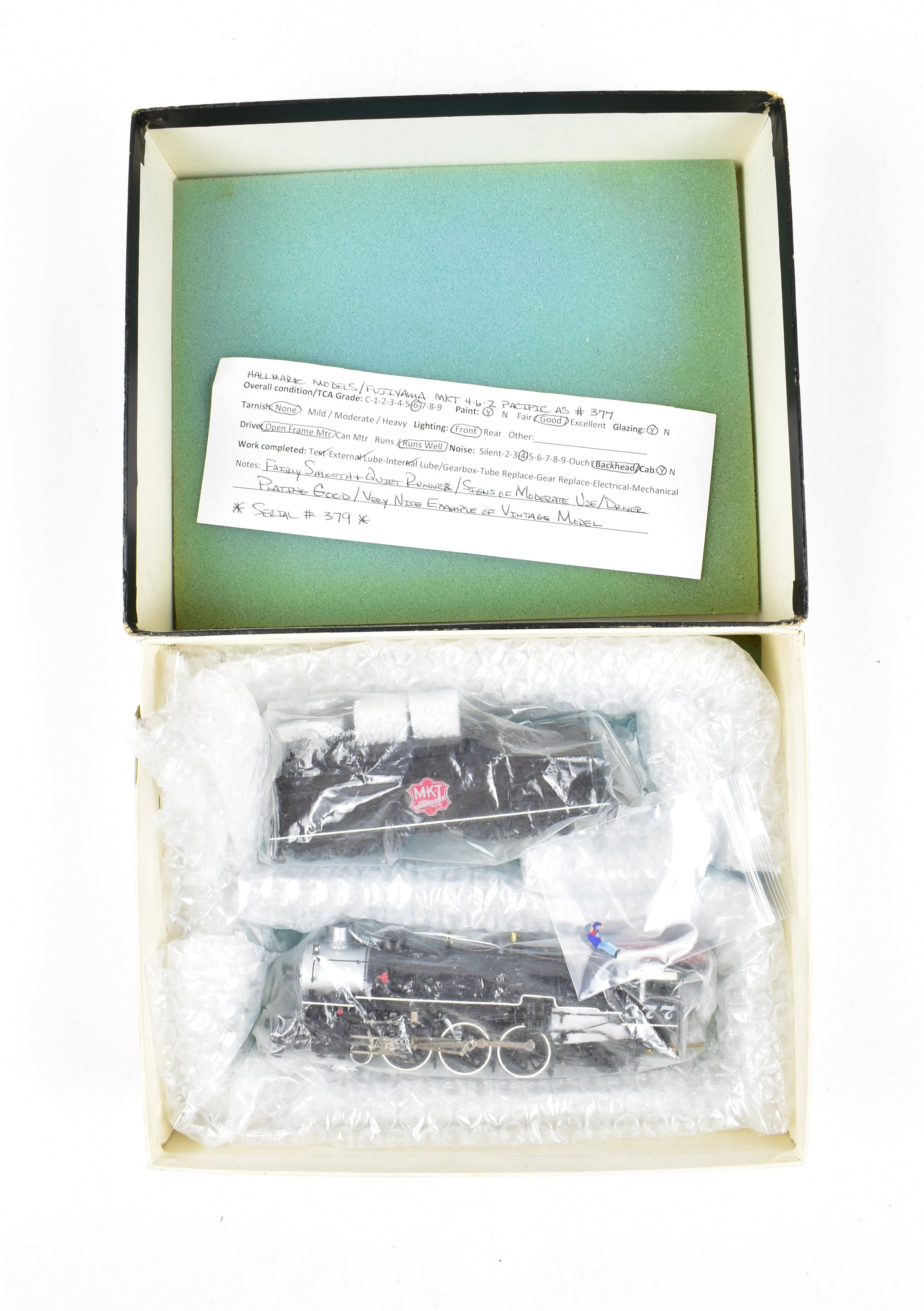 HO Scale Brass Hallmark Models MKT - Missouri Kansas Texas 4-6-2 H-3A Pacific Professional Painted Locomotive Model #377