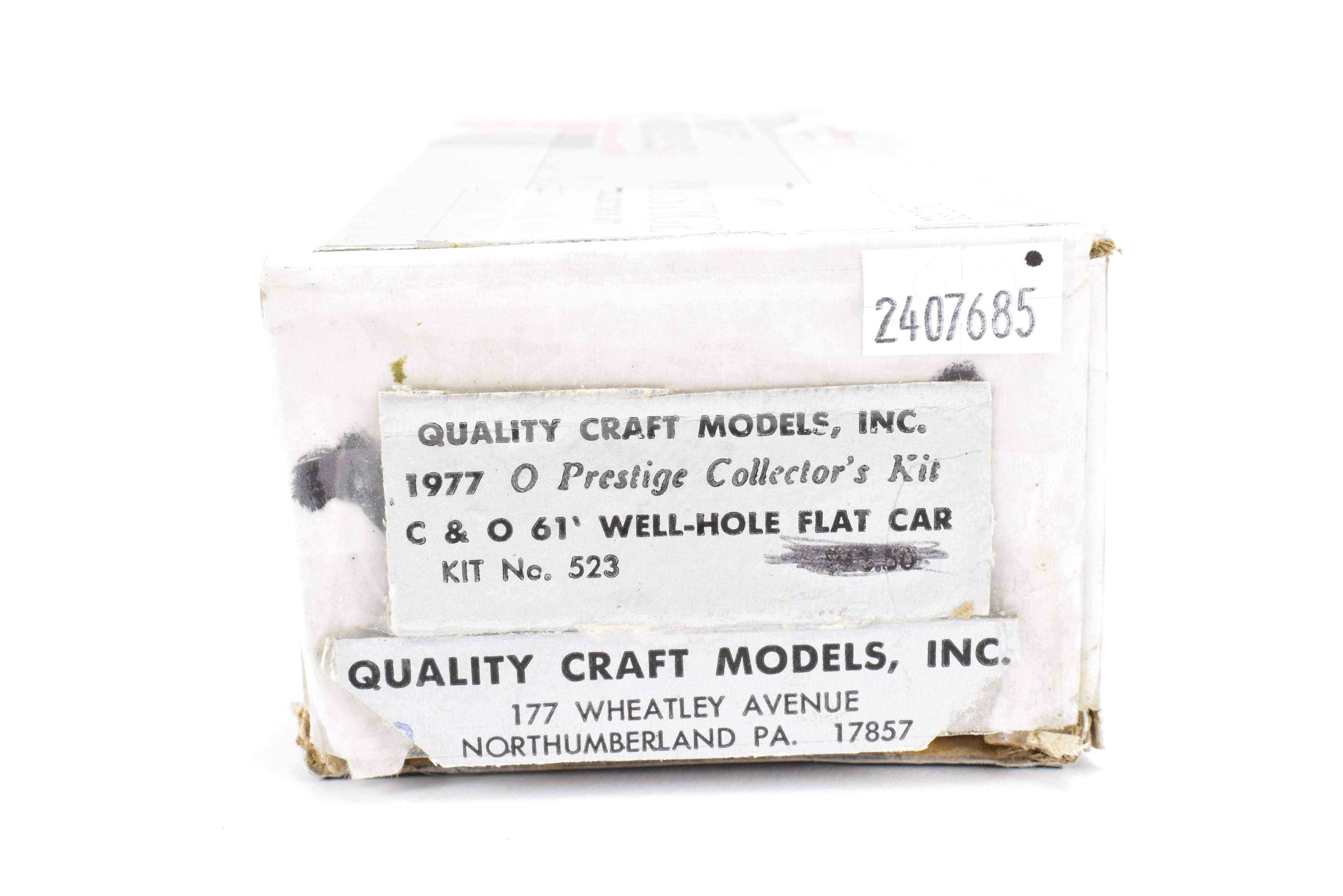 Custom-Built O Scale Metal C&O - Chesapeake & Ohio 61' Well Hole Flat Car by Quality Craft