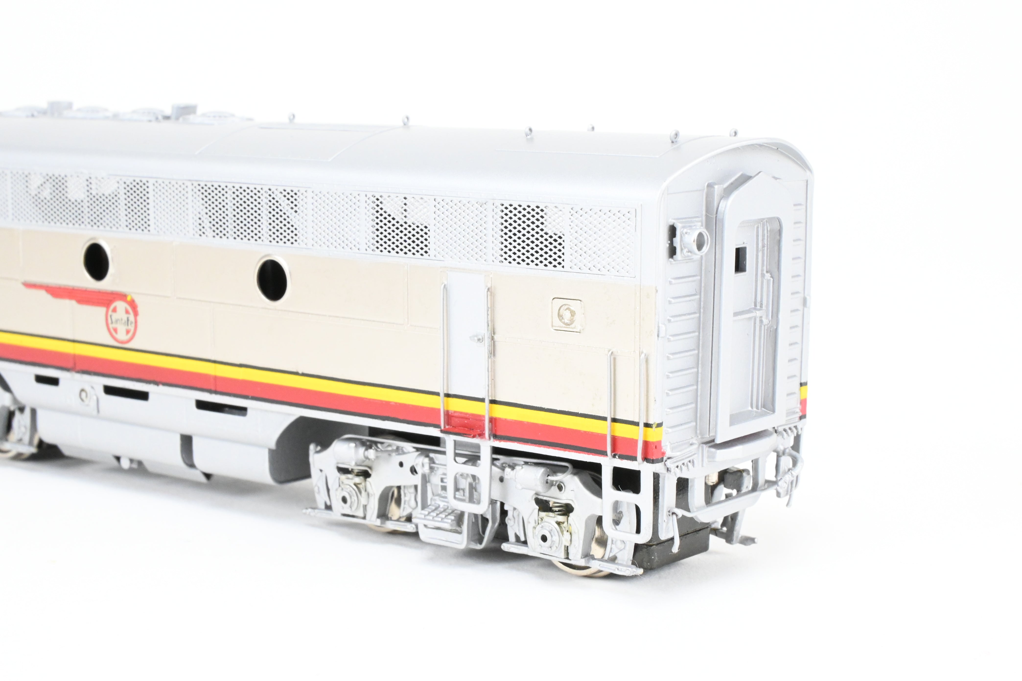 High - Quality HO Scale Brass Oriental Limited ATSF - Santa Fe EMD F3 Phase II/III 1500 HP A/B/B/A Set with Factory - Applied Plating and Painting for Model Train Enthusiasts