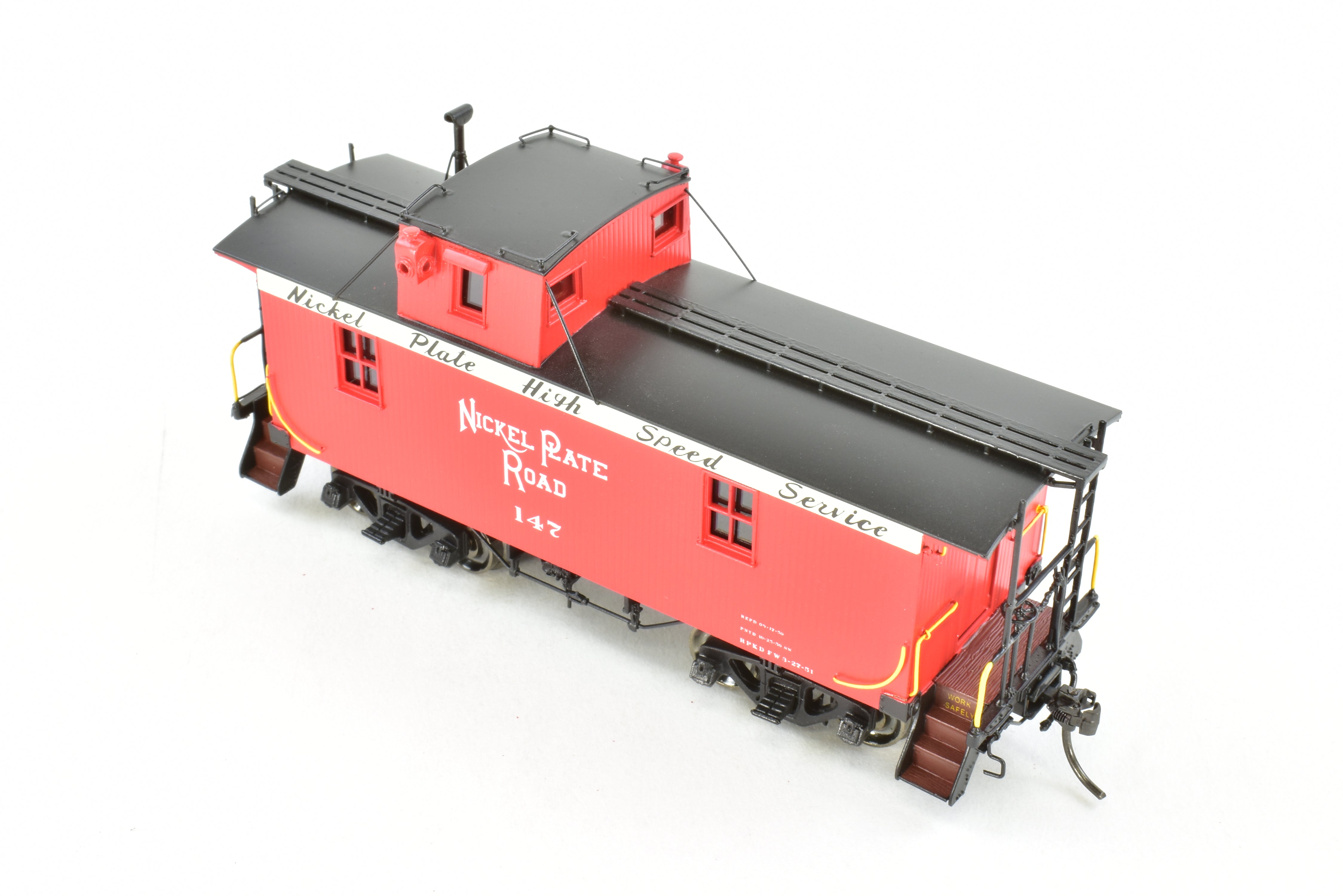 HO Brass DVP - 26' Wood Caboose, Nickel Plate Road Offset Cupola, No. 147