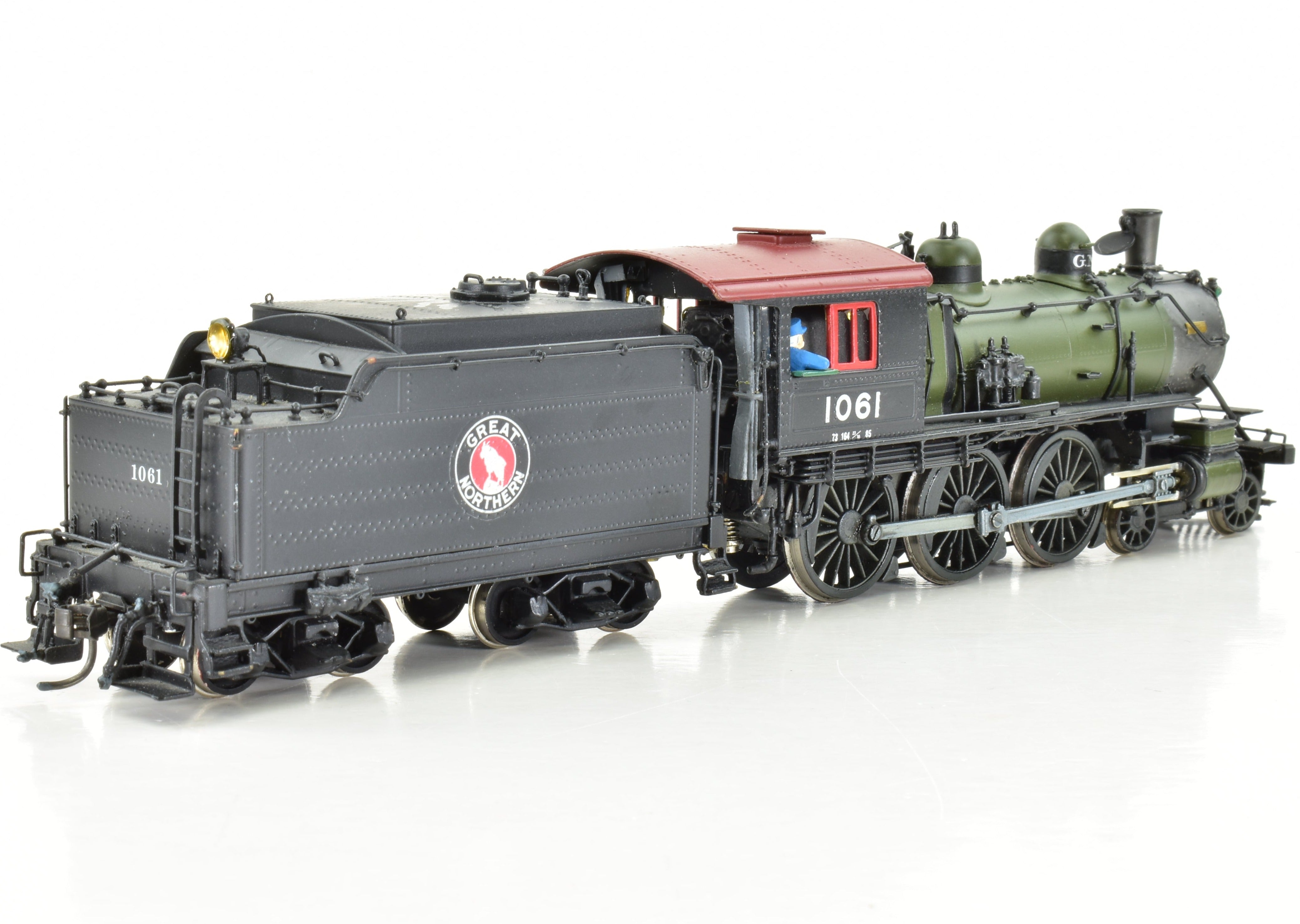 HO Scale Custom-Painted Brass Great Northern 4-6-0 Class E-8 Model No. 1061