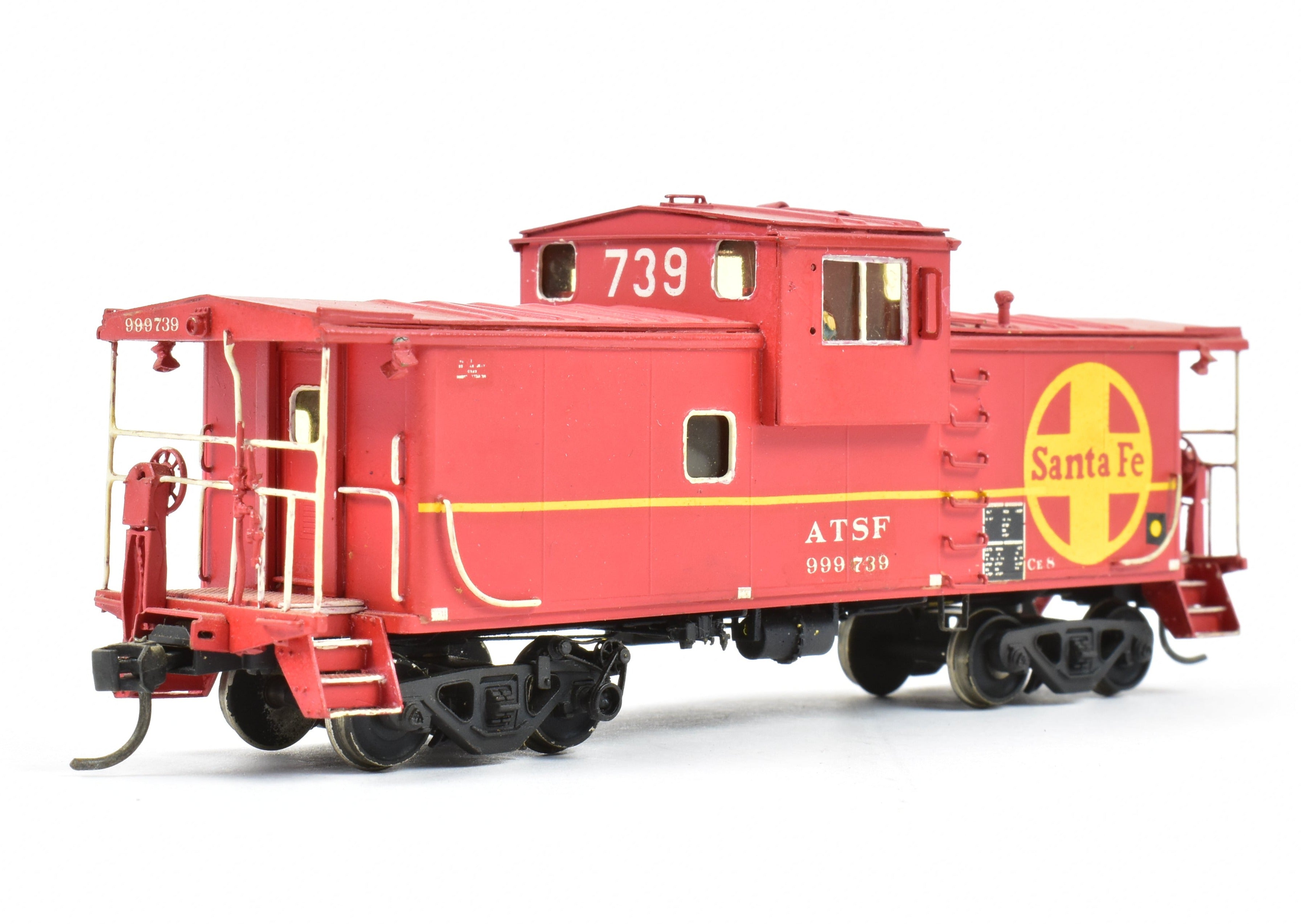 HO Scale Brass OMI - Overland Models, Inc. AT&SF - Santa Fe Wide-Vision Ce-6 and Ce-8 Caboose Model with CP No. 999730