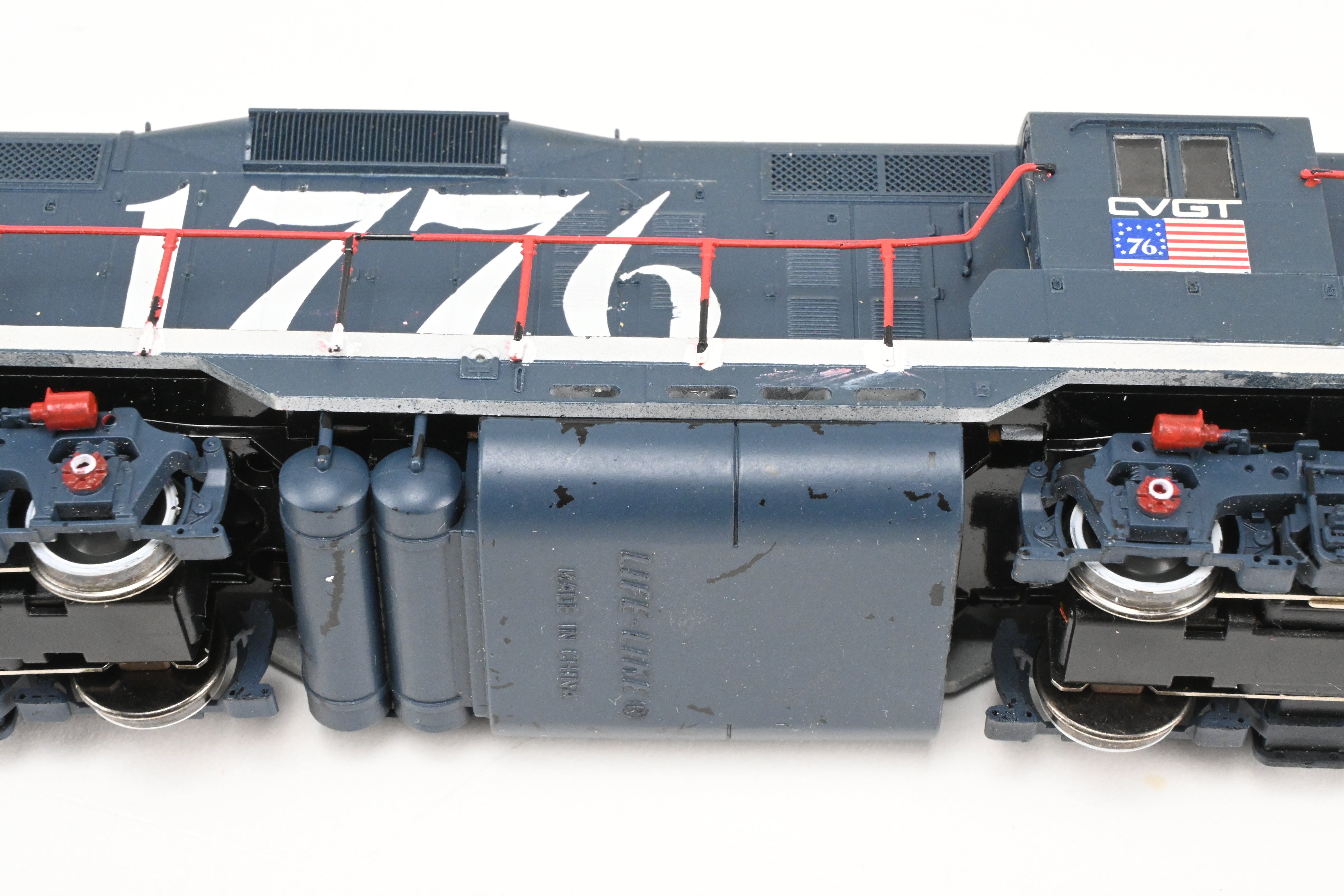 HO Scale Life-Like Proto 2000 EMD GP9 Locomotive Custom Painted in Central Vermont or Grand Trunk Western Bi - Centennial Scheme #1776 with Tsunami DCC and Sound Function