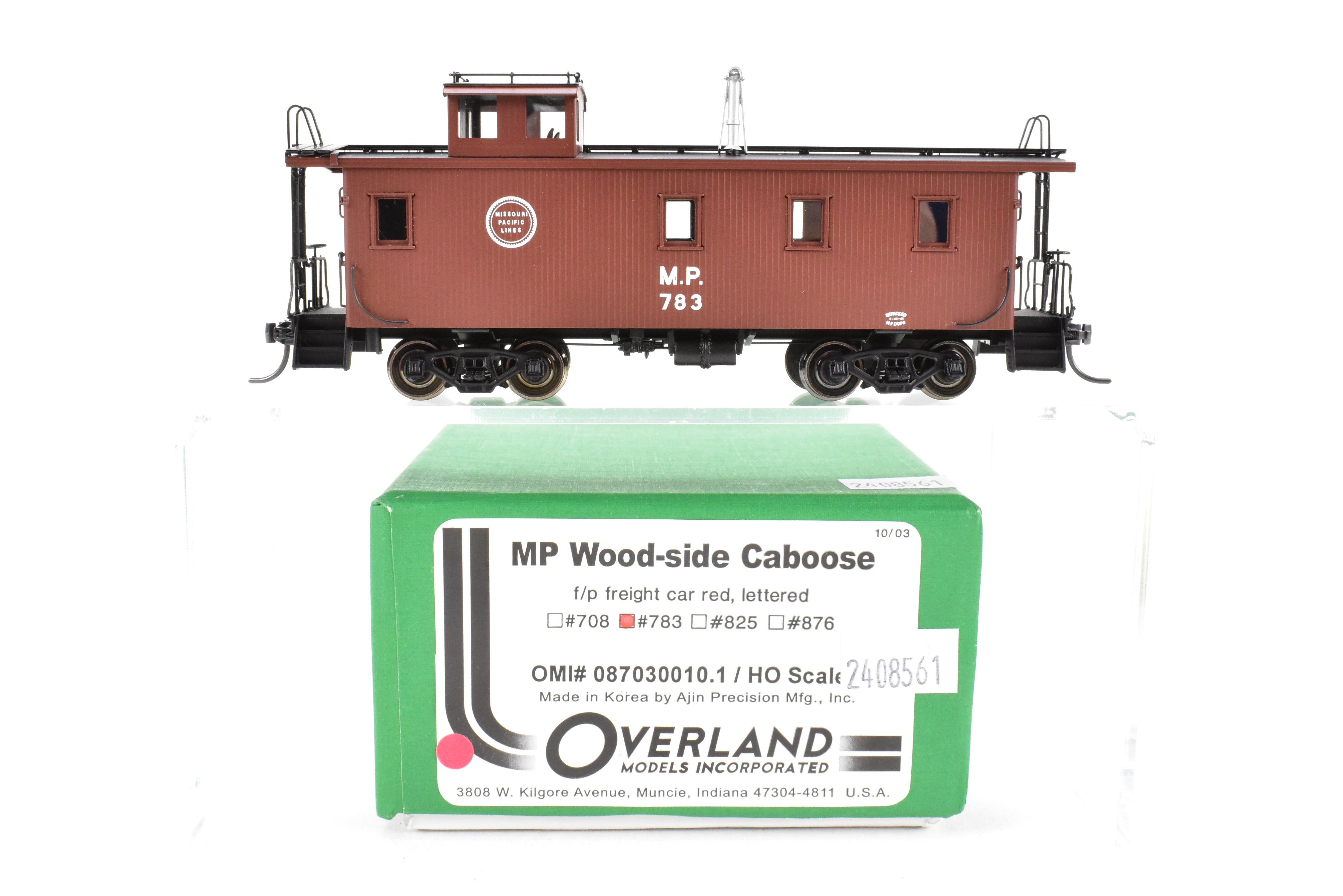 HO Brass OMI Missouri Pacific Wood - Side Caboose F/P #783 by Overland Models