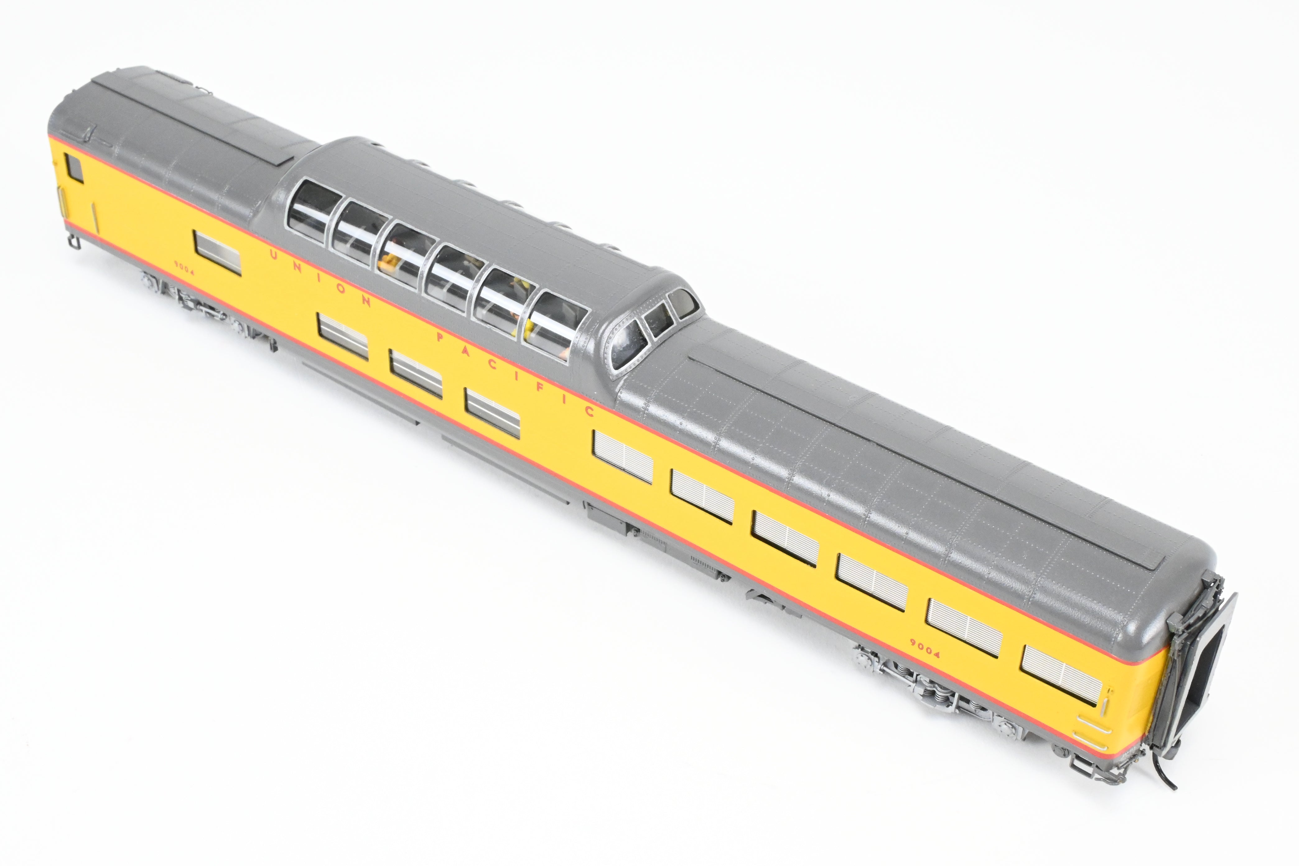 HO Scale Brass Model by Wasatch Model Co. - Union Pacific ACF 1955 9000 Series Dome Lounge Observation Car Modified for Mid - Train Service, Specifically Model C/P #9004