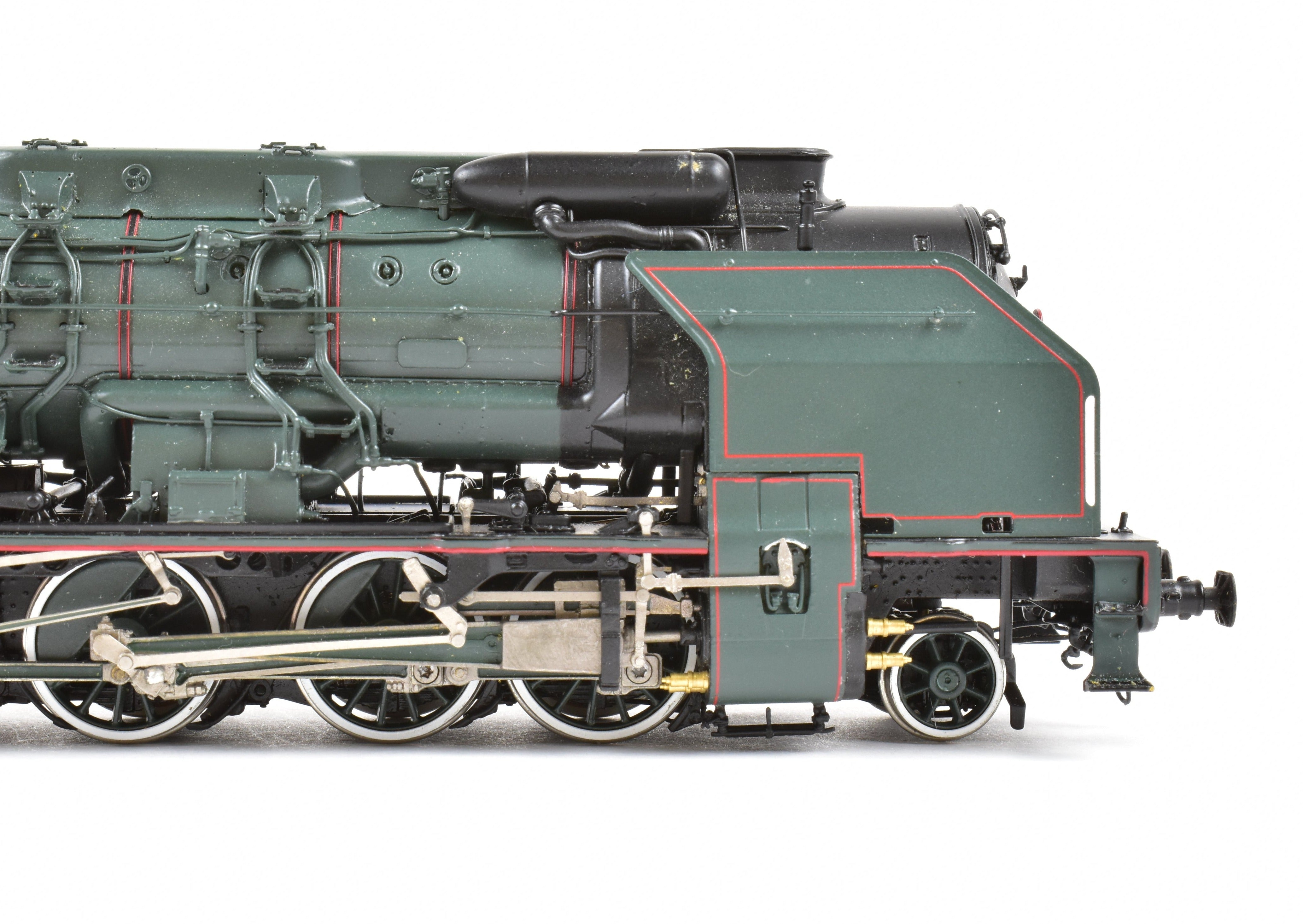 HO Scale Brass Micro - Metakit SNCF 2 - 12 - 0 Heavy Freight 160 - A FP Green Model