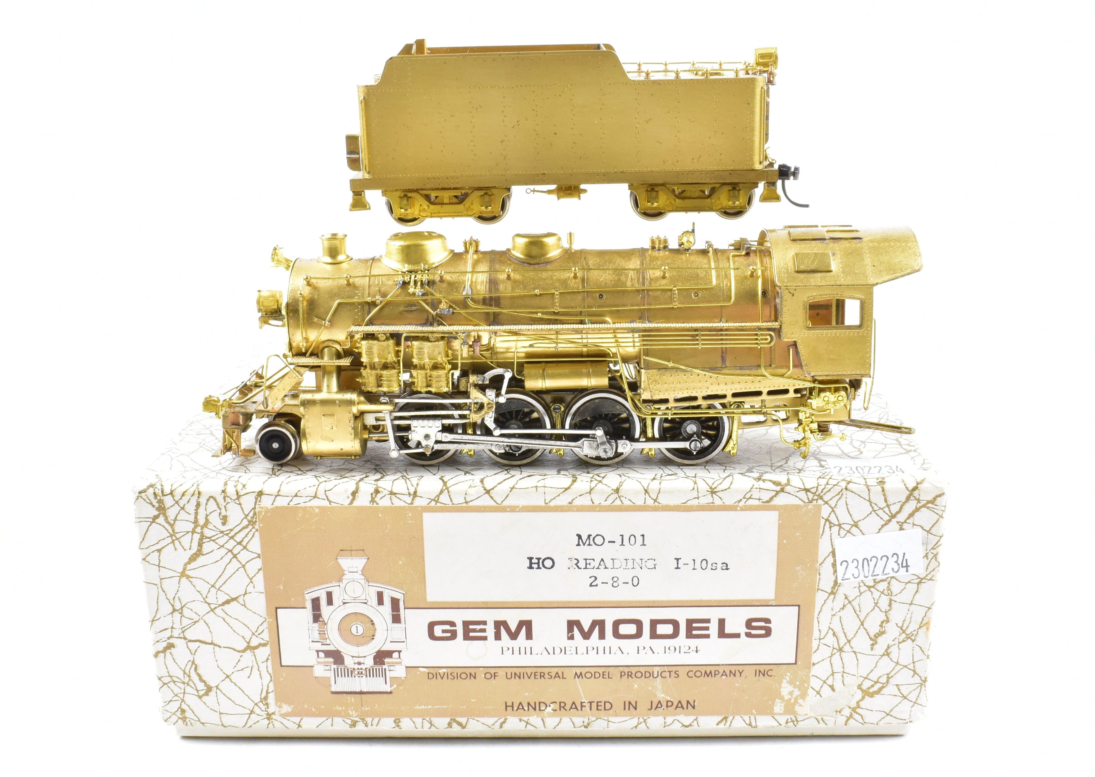 1980 HO Scale Brass Gem Models Reading I - 10s 2 - 8 - 0 Consolidation Improved