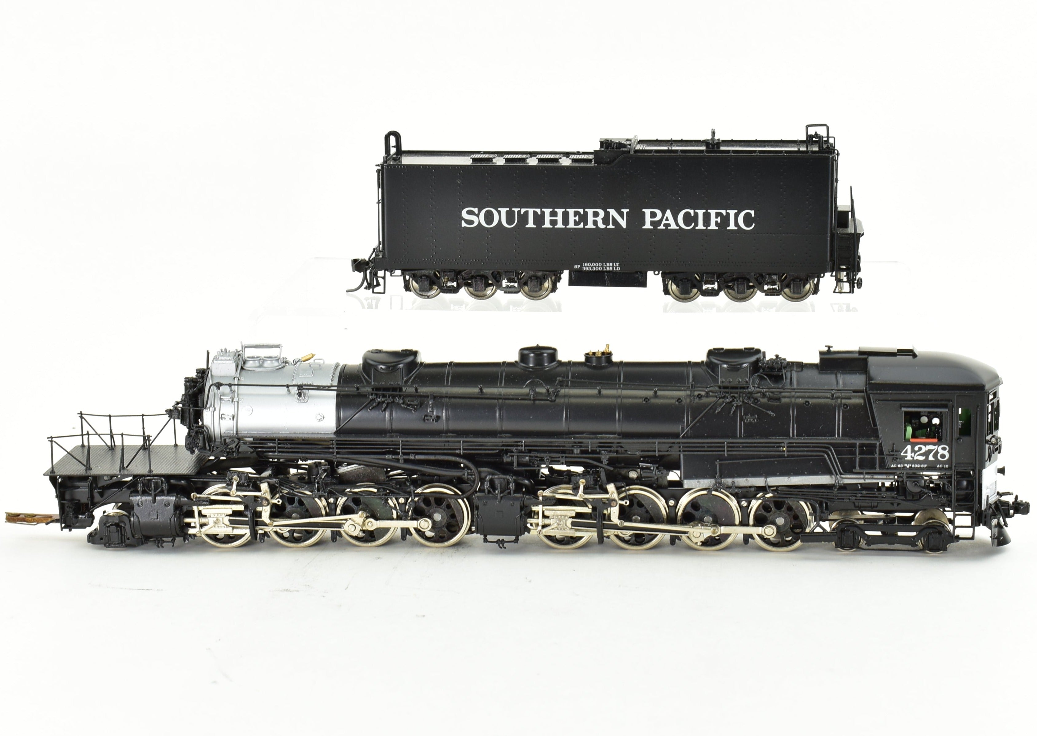 HO Scale Brass Model Train - Tenshodo SP Southern Pacific AC - 12 4 - 8 - 8 - 2 Cab Forward Factory Painted Locomotive from 1976 Production Run