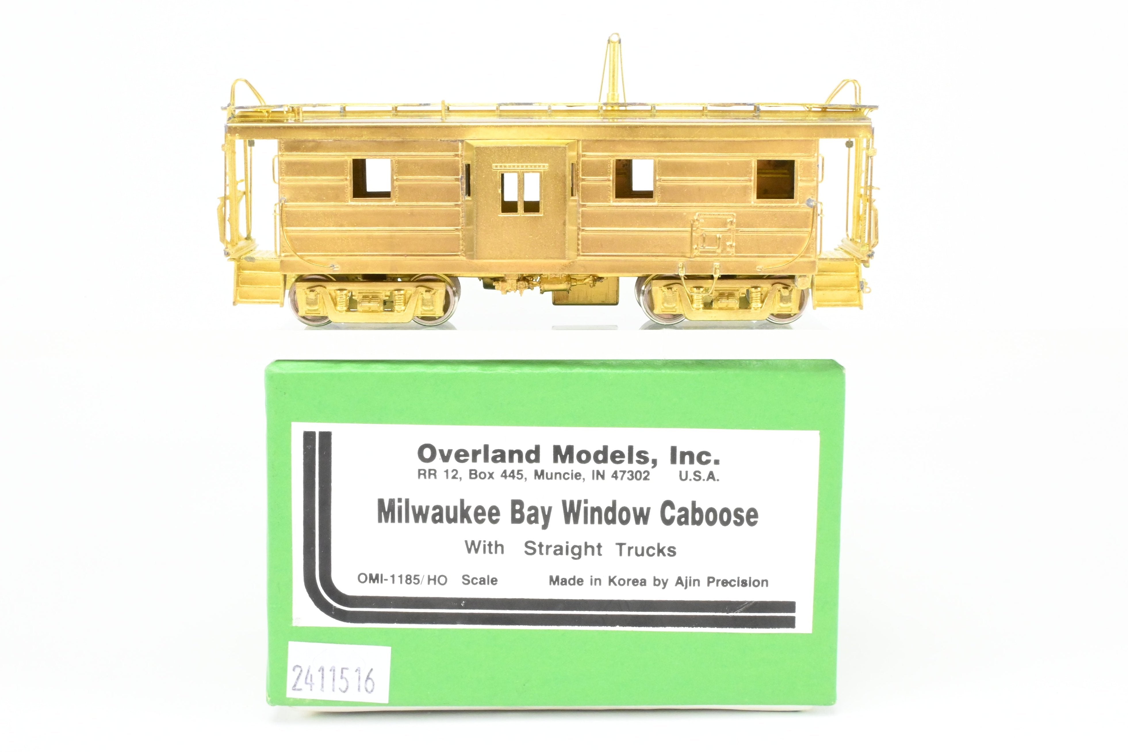 HO Scale Brass OMI - Overland Models, Inc. Milwaukee Road (MILW) Bay Window Caboose with Straight Trucks, 1984 Production Run Model