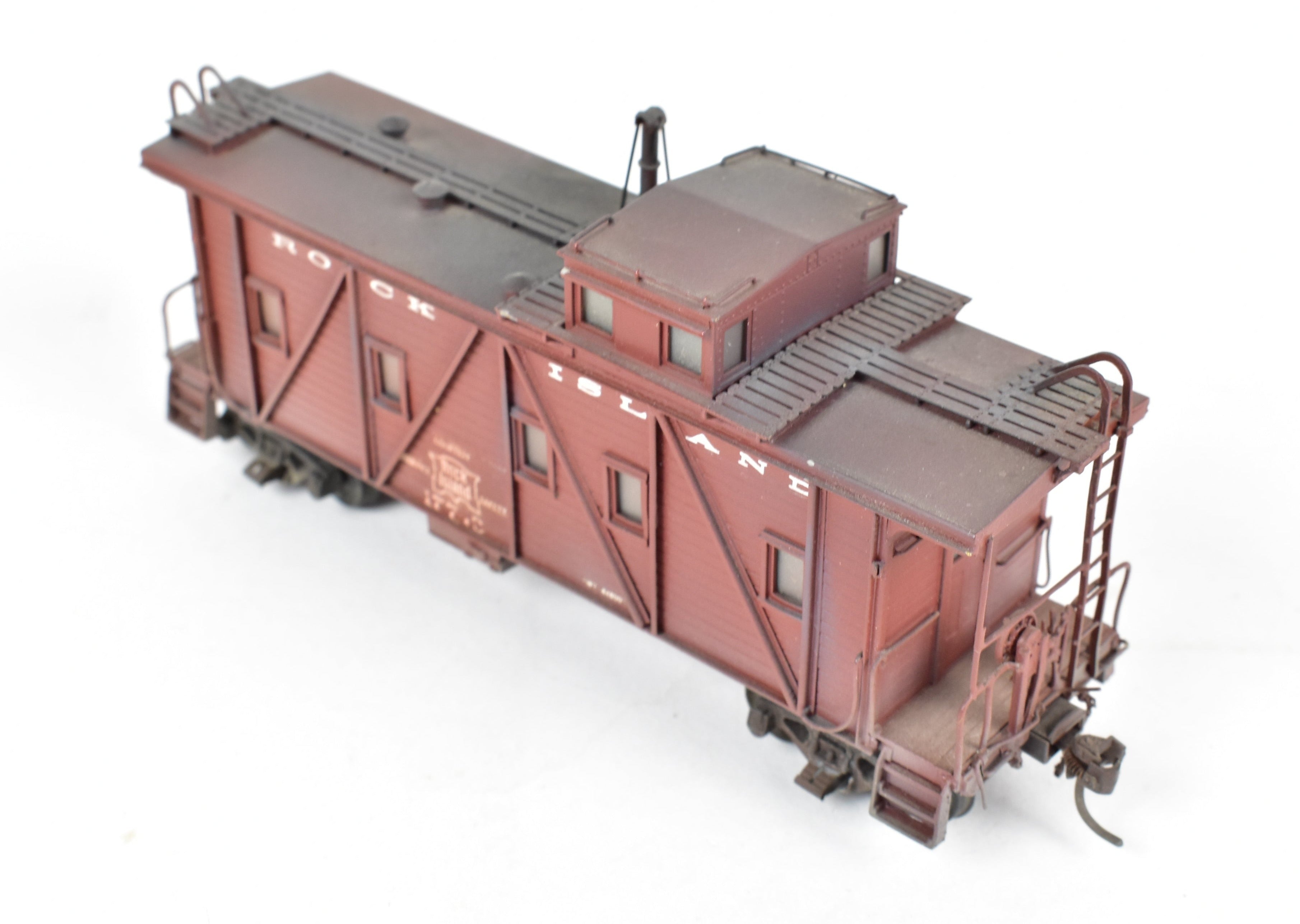 HO Scale Brass OMI - Overland Models, Inc. Custom Painted CRI&P - Rock Island Wood Caboose Model #17719
