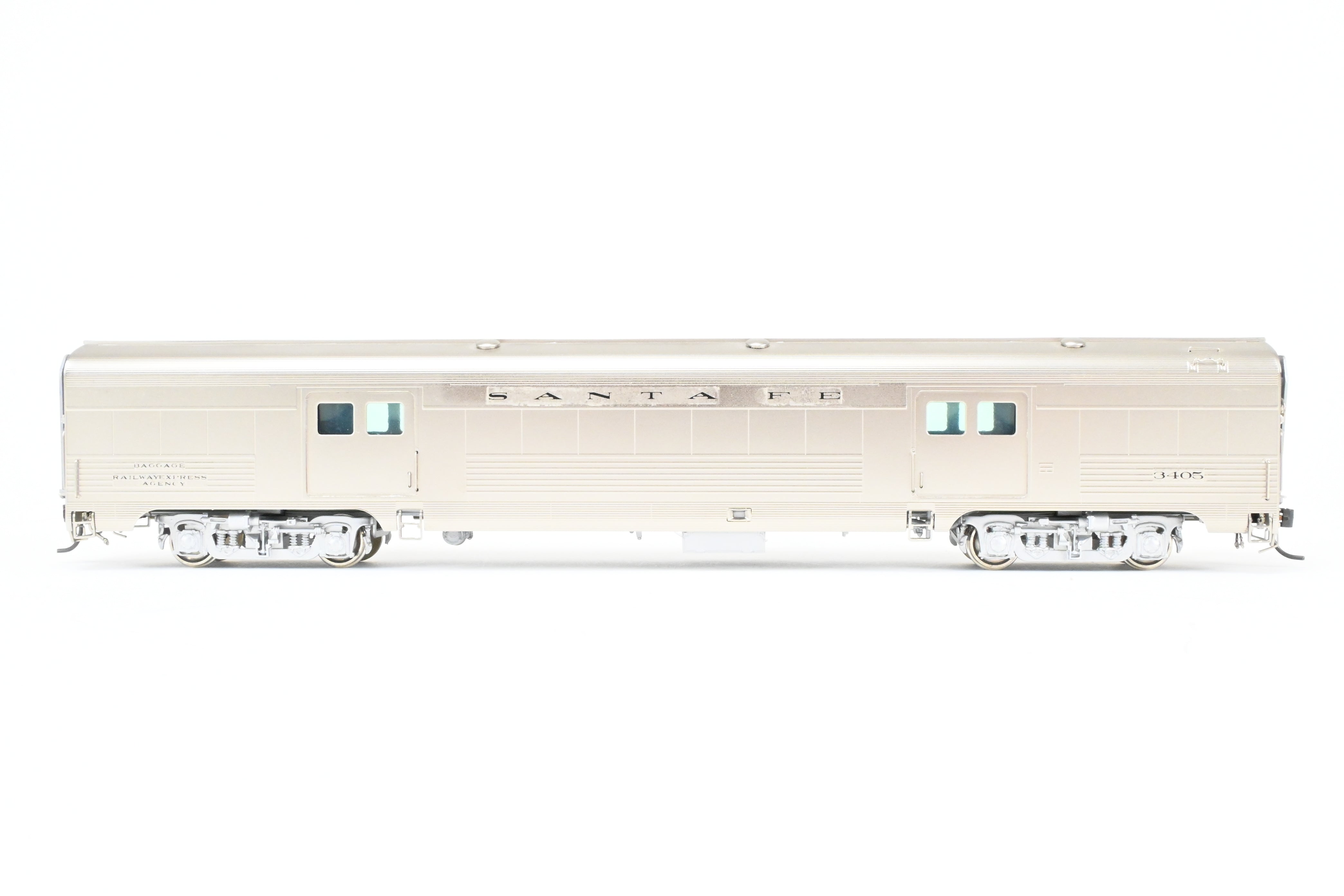 HO Scale Brass W&R Enterprises ATSF - Santa Fe Baggage - Mail Car Models Ranging from No's 3404 to 3408, Specifically Finished as No. 3405