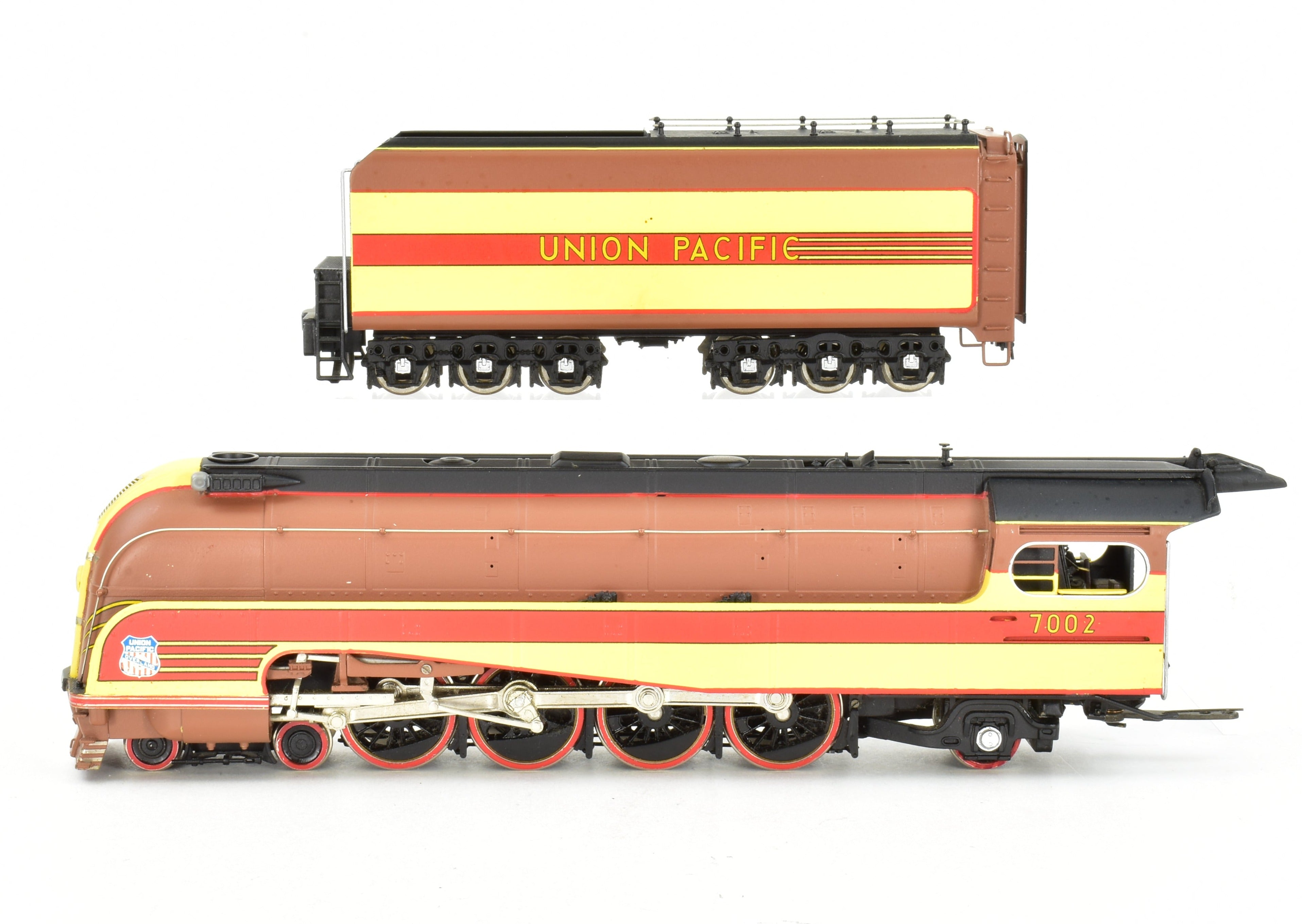 HO Scale Brass Union Pacific 4-8-2 FP Steam Locomotive Model, Key Imports UP No. 7002 Forty Niner