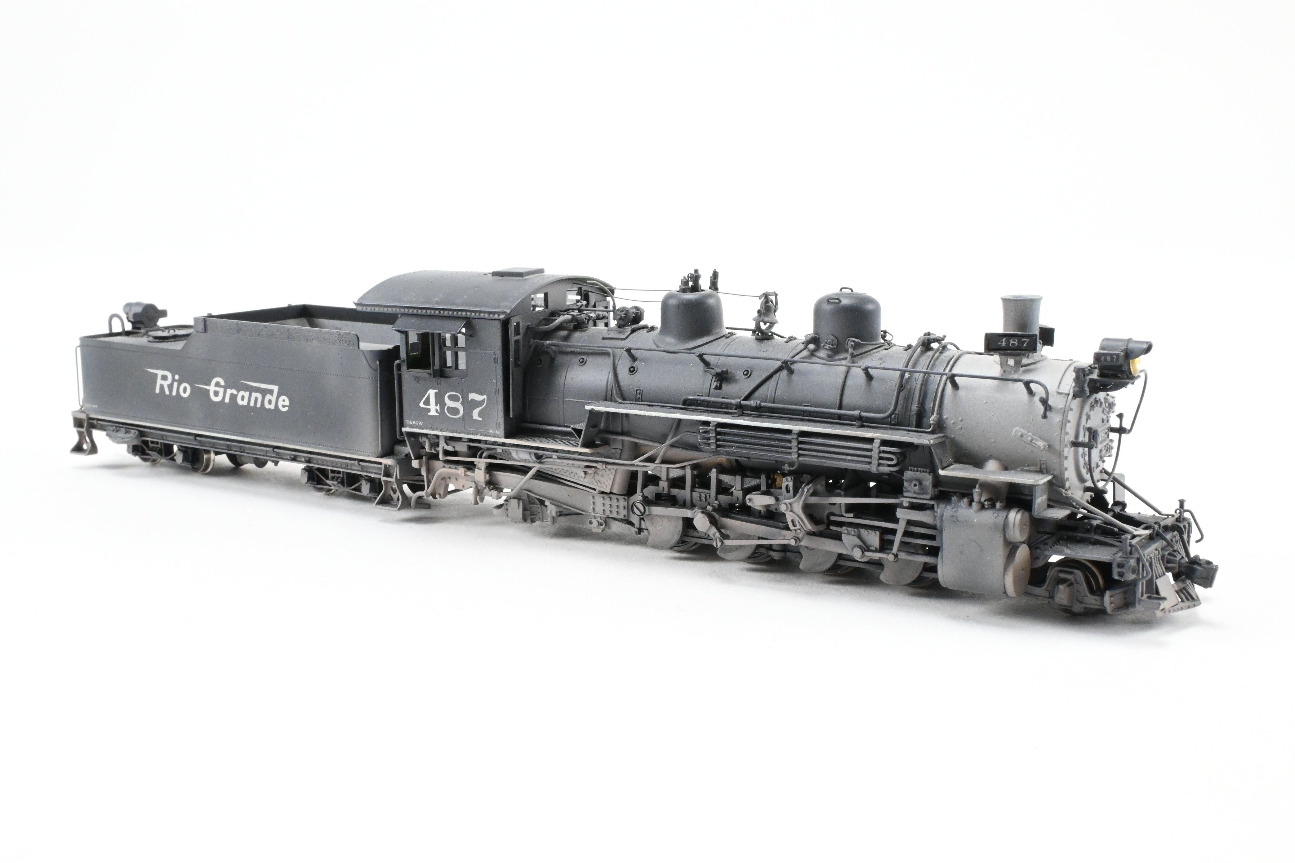 HOn3 Scale Brass Precision Model Train - Denver & Rio Grande Western K-36 CP No. 487 Flying Grande with Weathered Finish by Precision Scale Co.